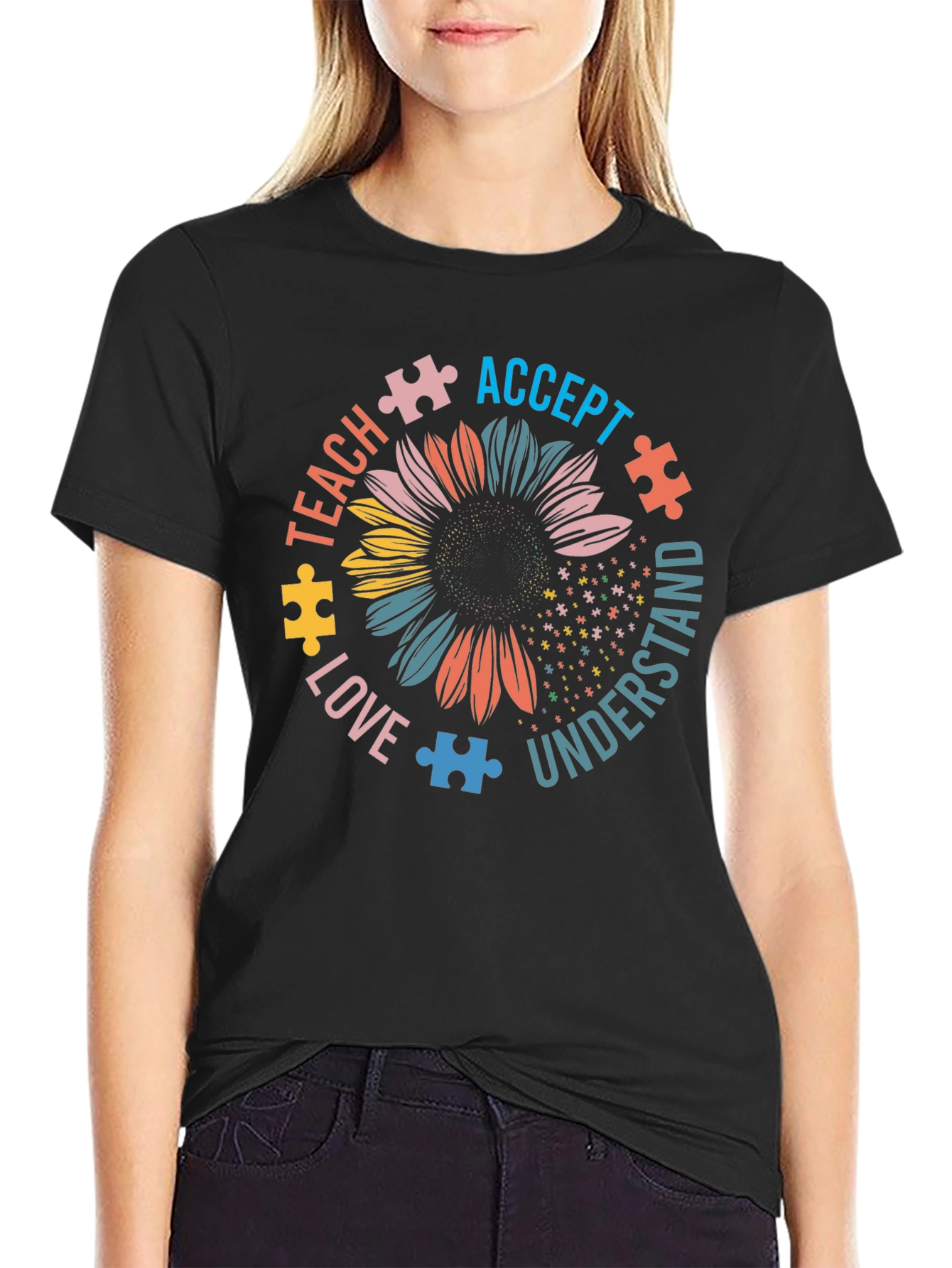 Autism Awareness Sunflower Graphic Tee