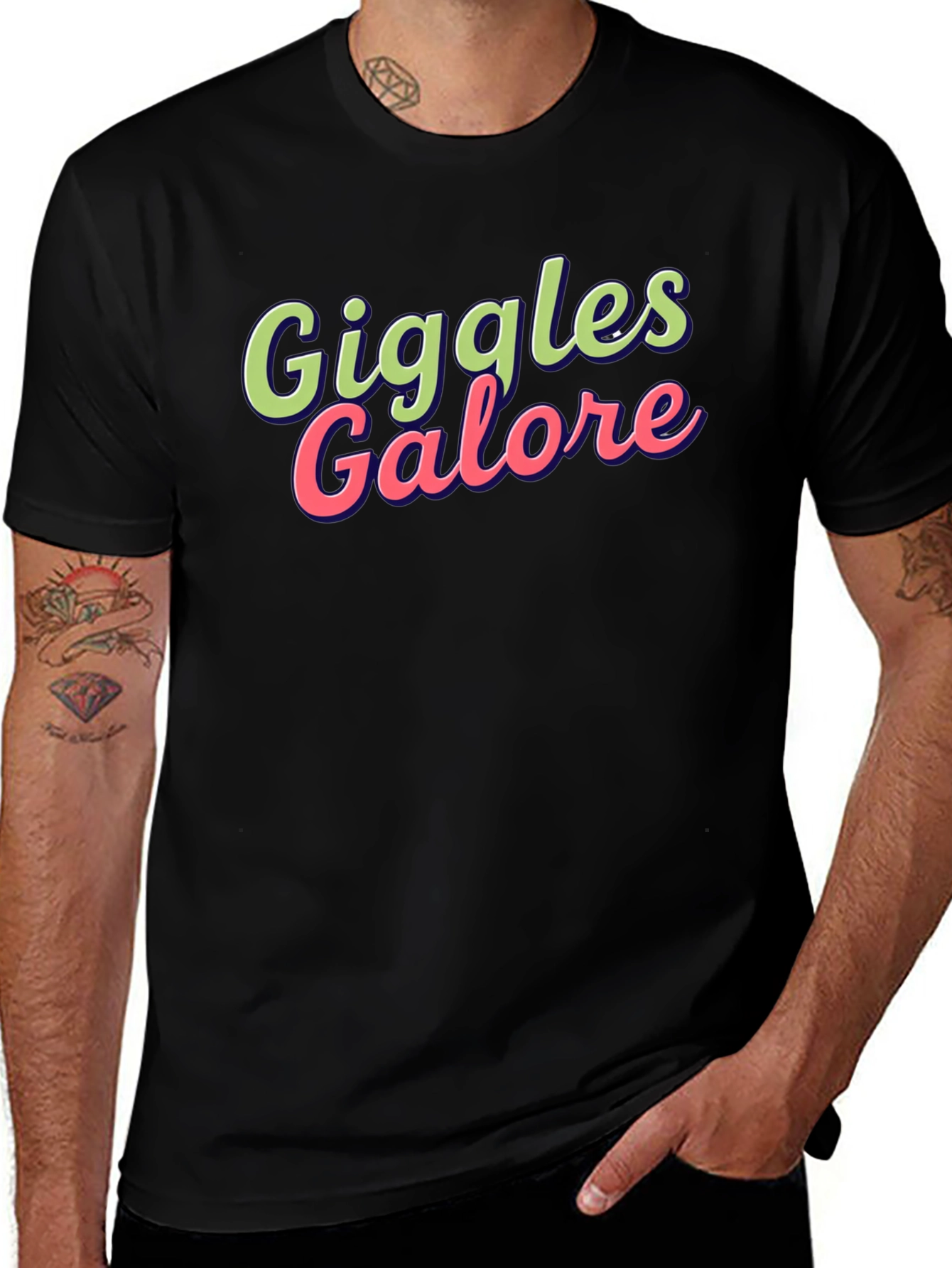 Giggles Galore Graphic Tee - Fun Black T-Shirt
