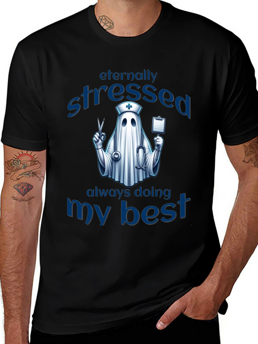 Eternally Stressed Nurse Ghost T-Shirt