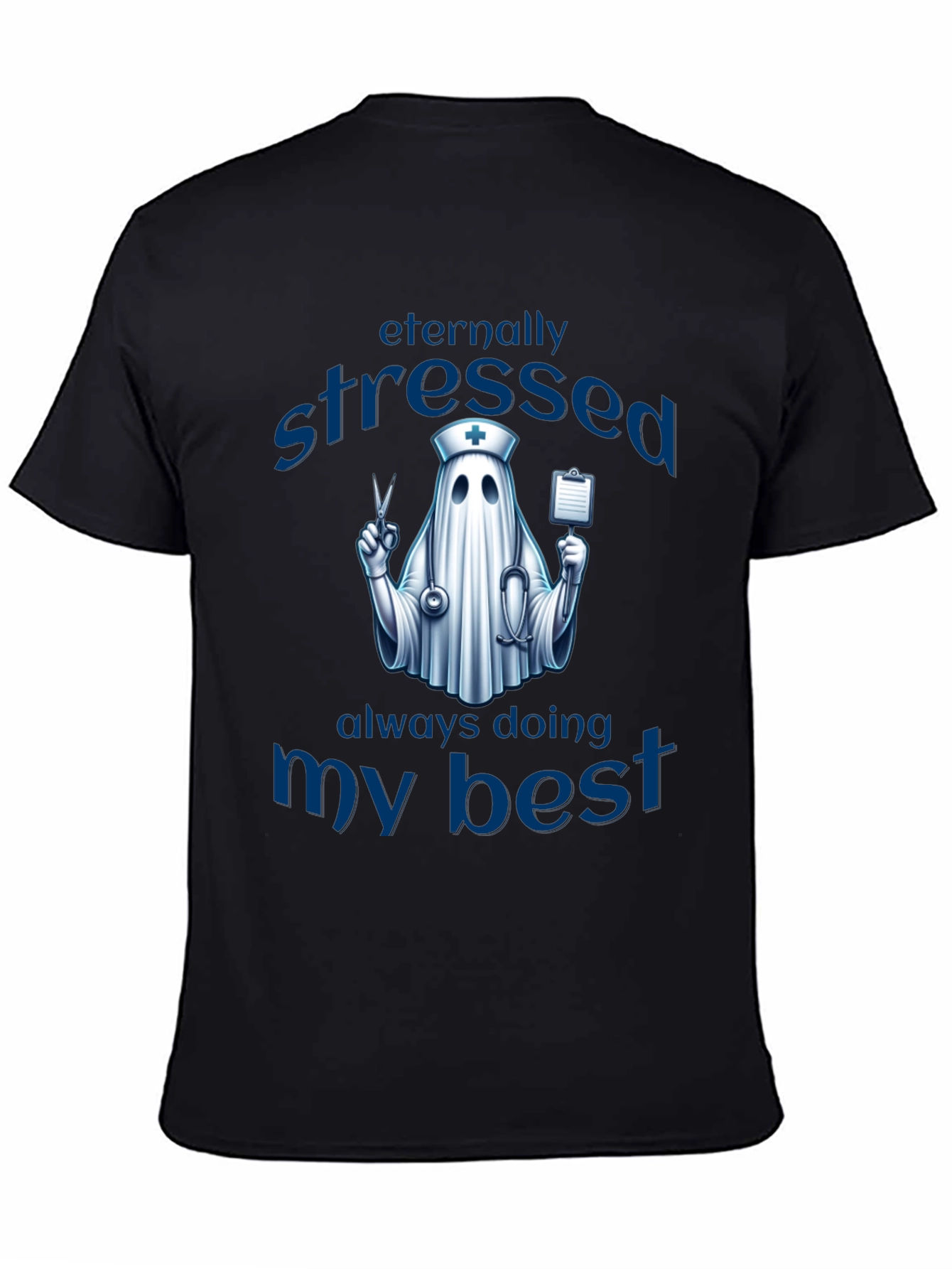 Eternally Stressed Nurse Ghost T-Shirt