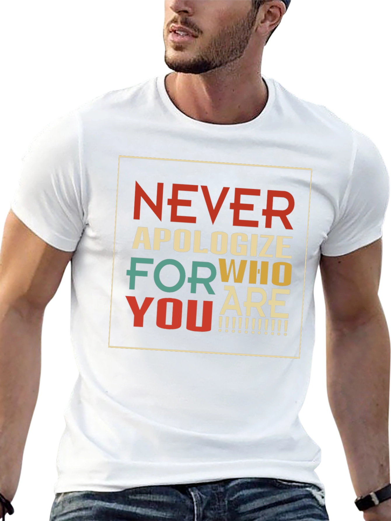 Retro Never Apologize T-Shirt - Inspirational Graphic Tee
