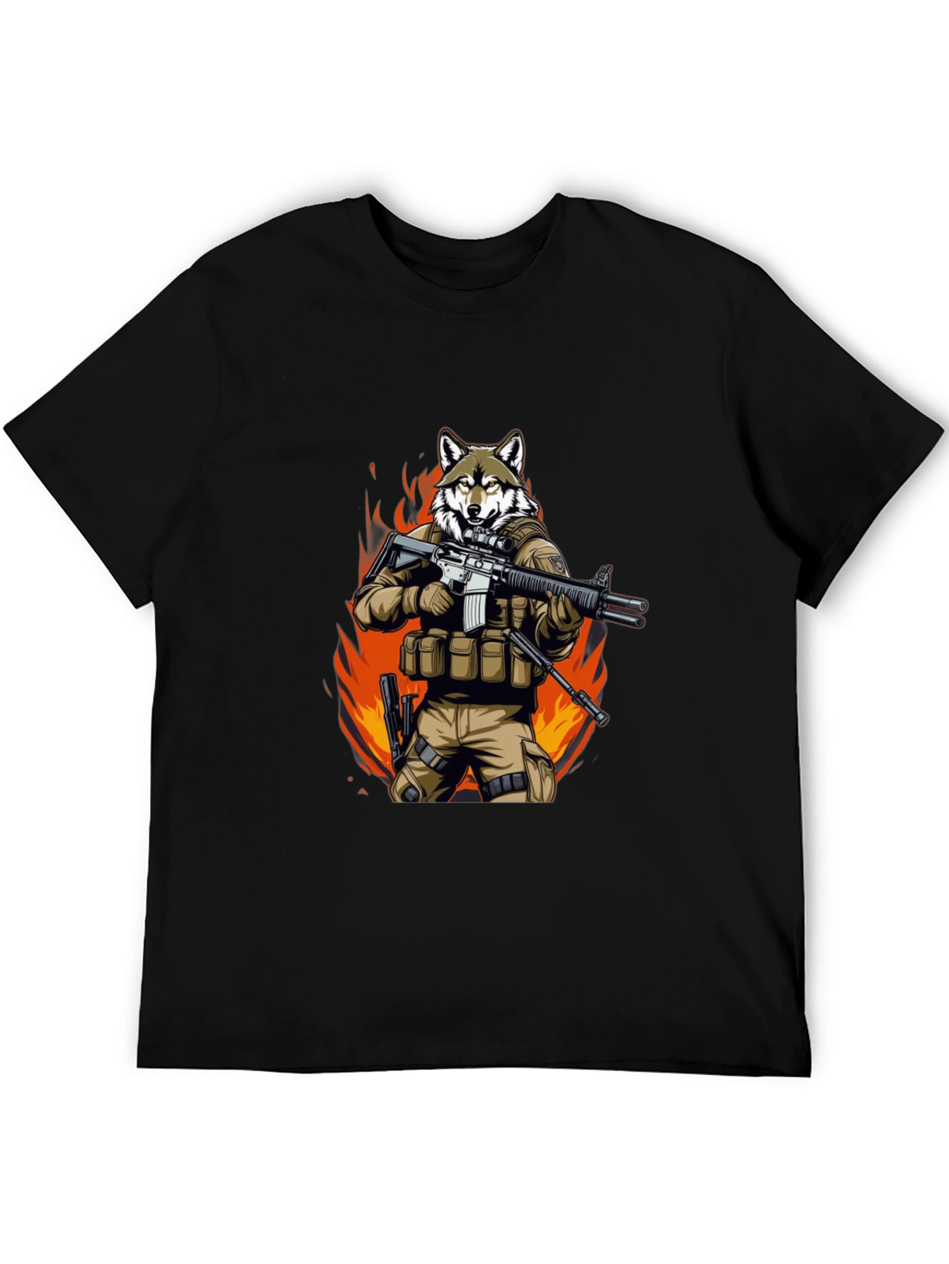 Tactical Wolf T-Shirt - Military Style Graphic Tee