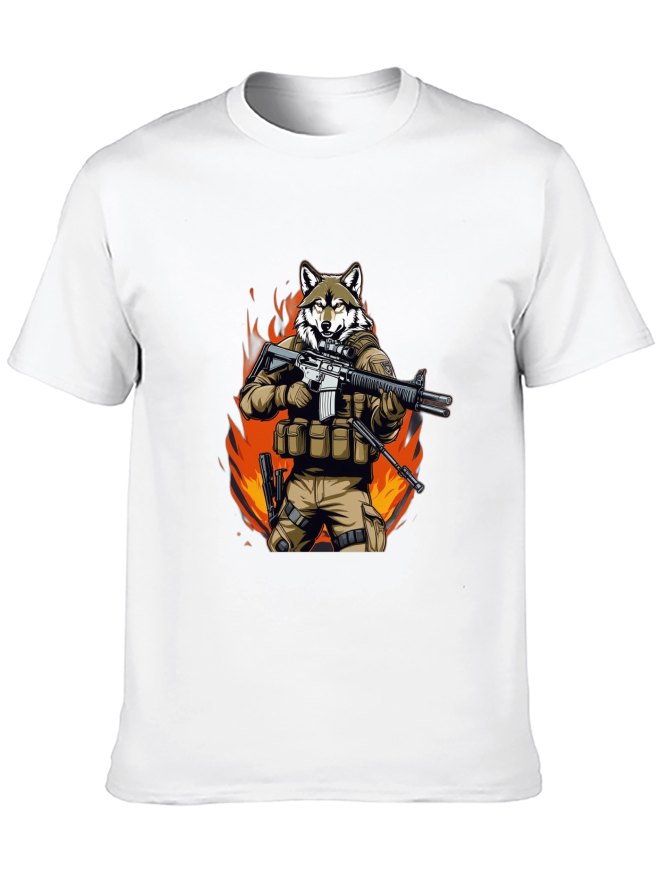 Tactical Wolf T-Shirt - Military Style Graphic Tee