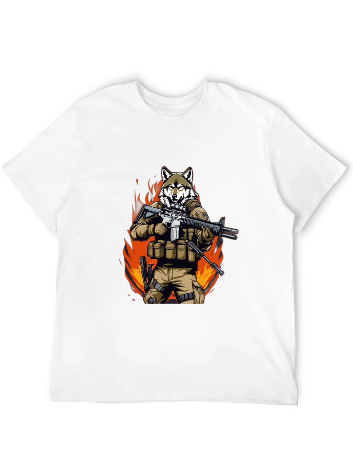 Tactical Wolf T-Shirt - Military Style Graphic Tee
