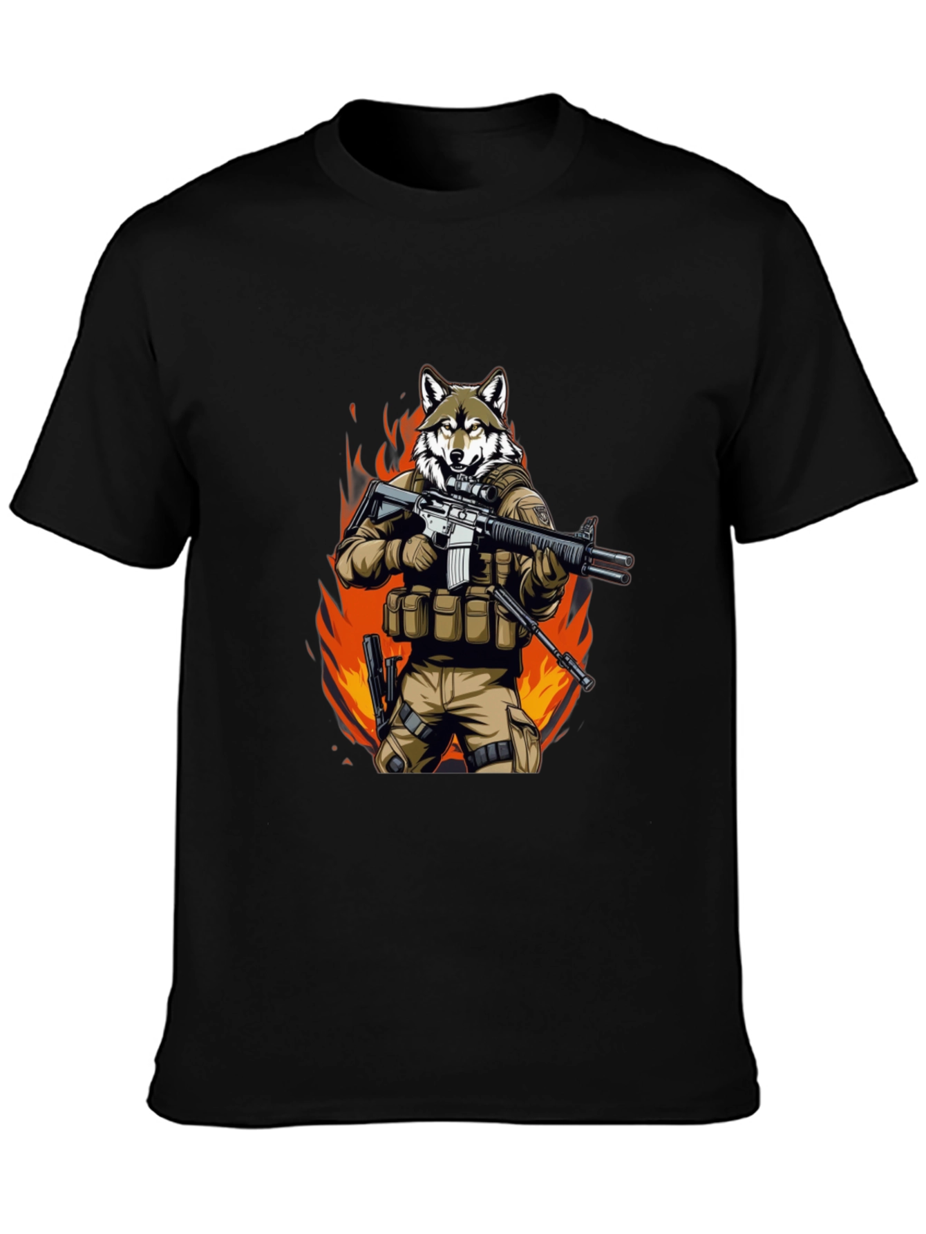 Tactical Wolf T-Shirt - Military Style Graphic Tee