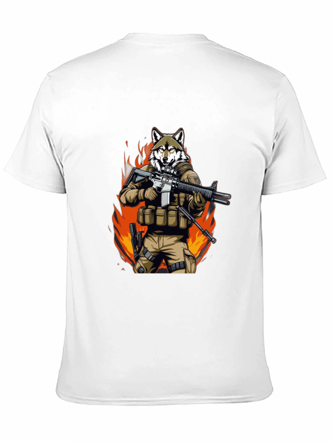 Tactical Wolf T-Shirt - Military Style Graphic Tee