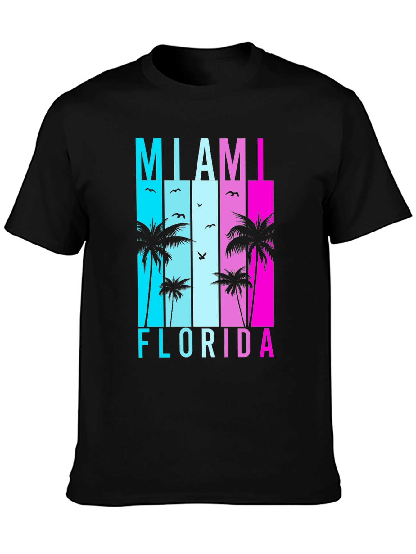 Miami Florida T-Shirt Retro Palm Tree Graphic Tee