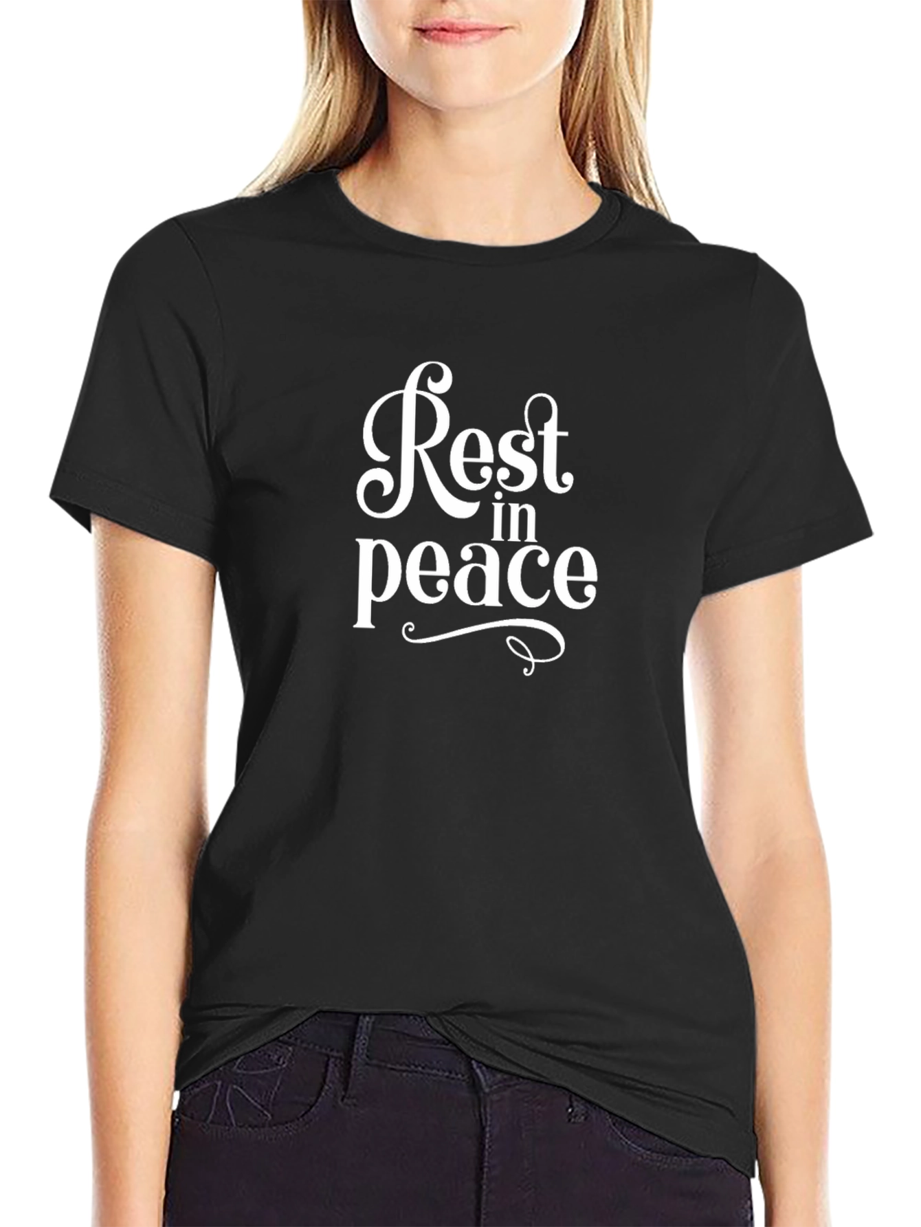 Rest In Peace Graphic Black T-Shirt