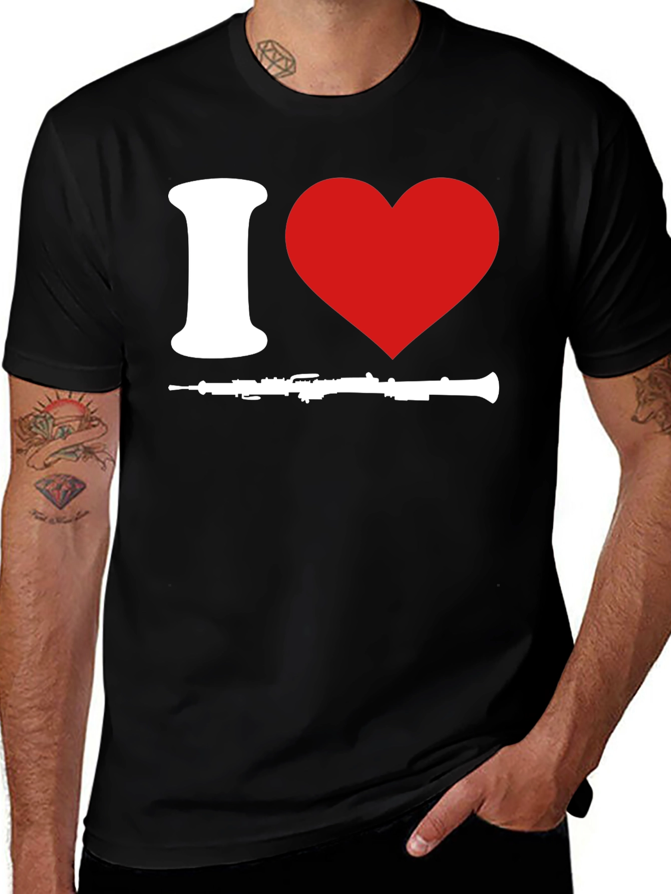 I Love Oboe T-Shirt - Musicians Apparel