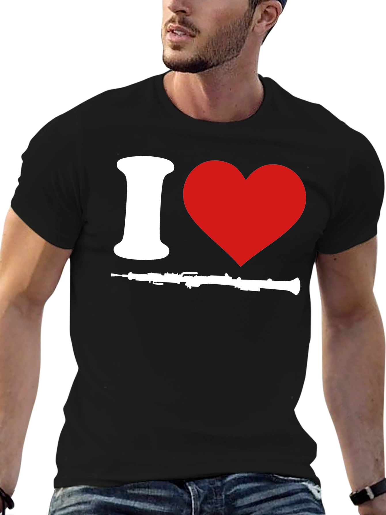 I Love Oboe T-Shirt - Musicians Apparel