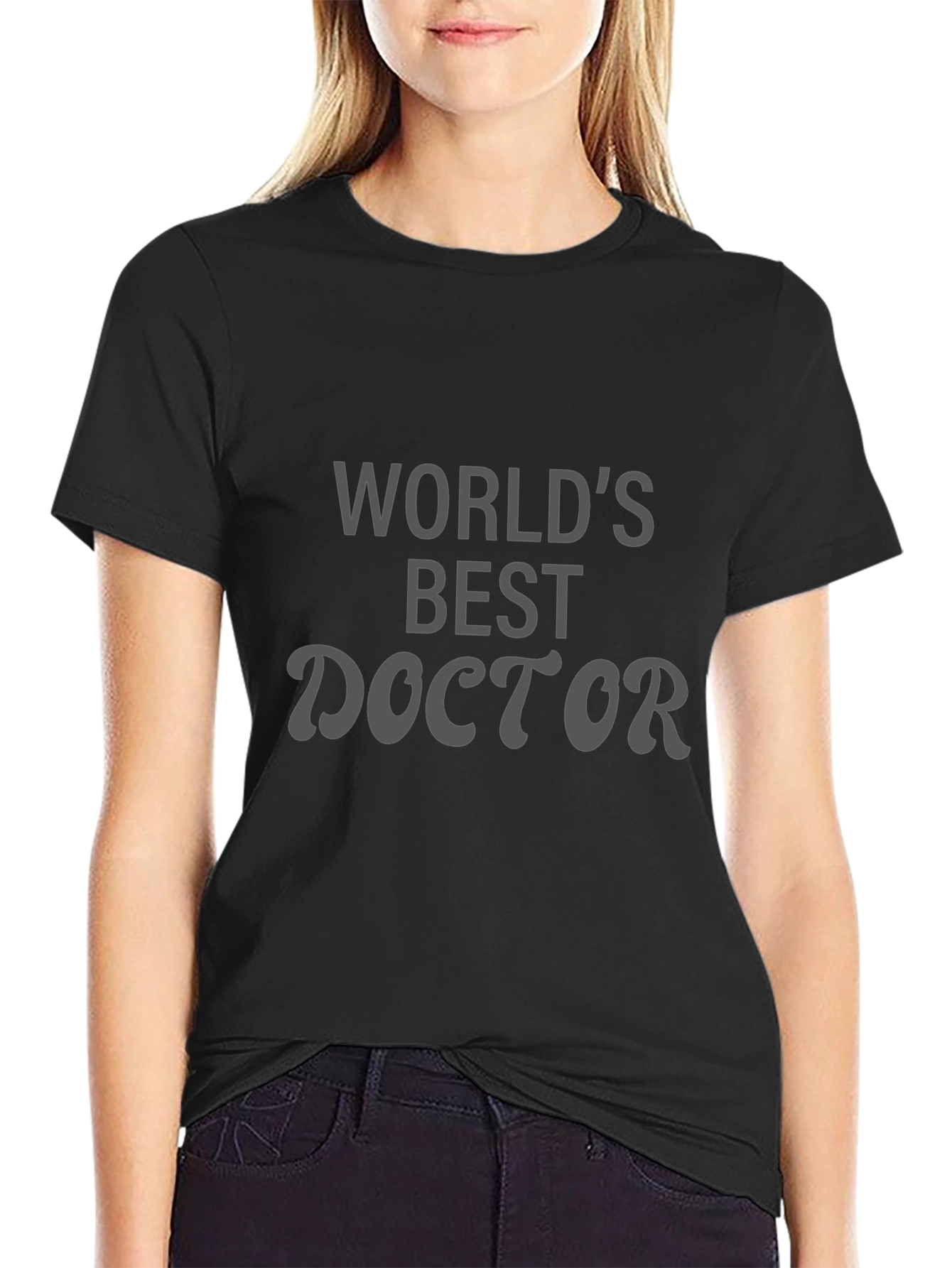 Worlds Best Doctor Black T-Shirt