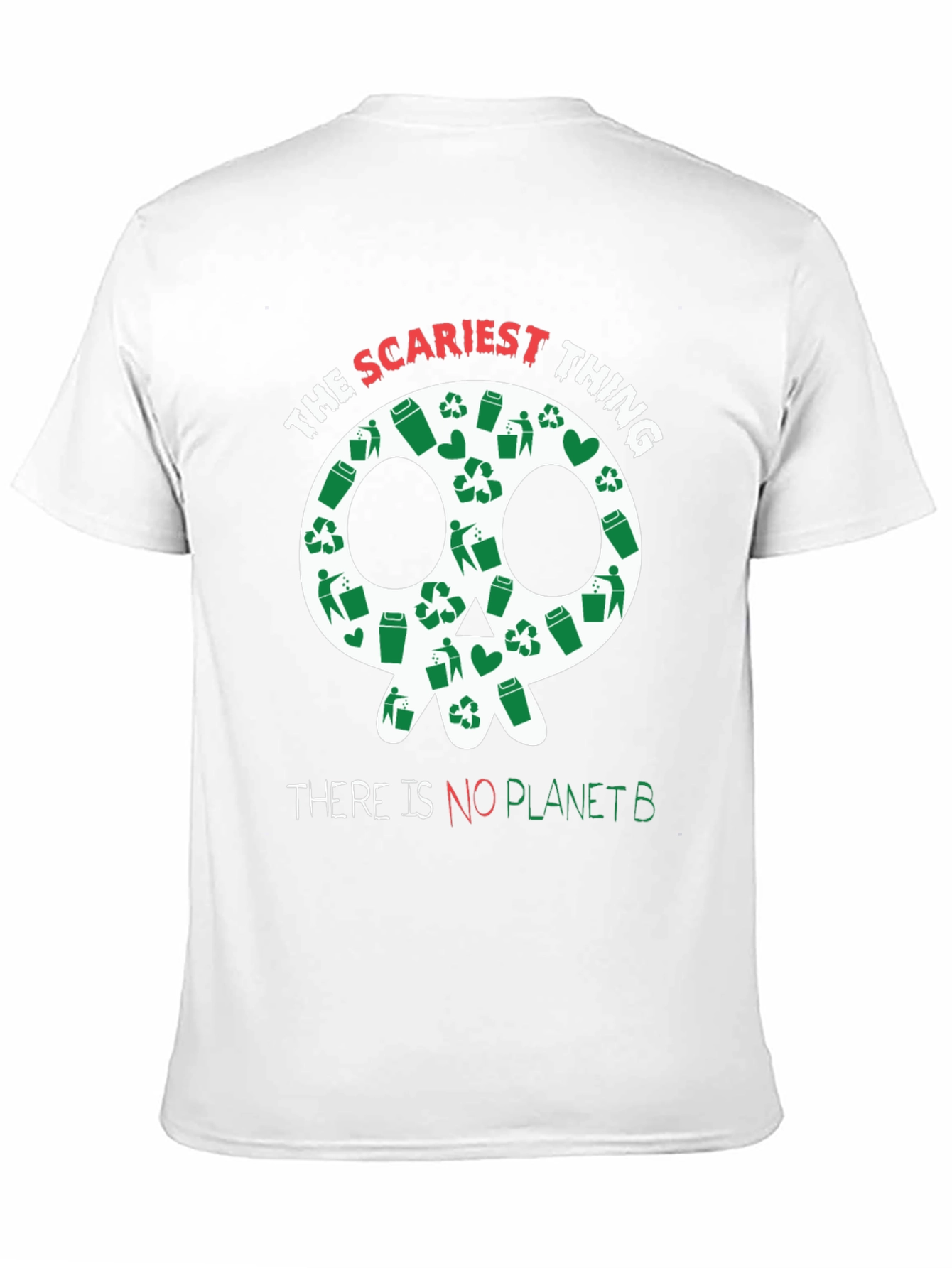 Eco-Friendly Skull Graphic T-Shirt - No Planet B