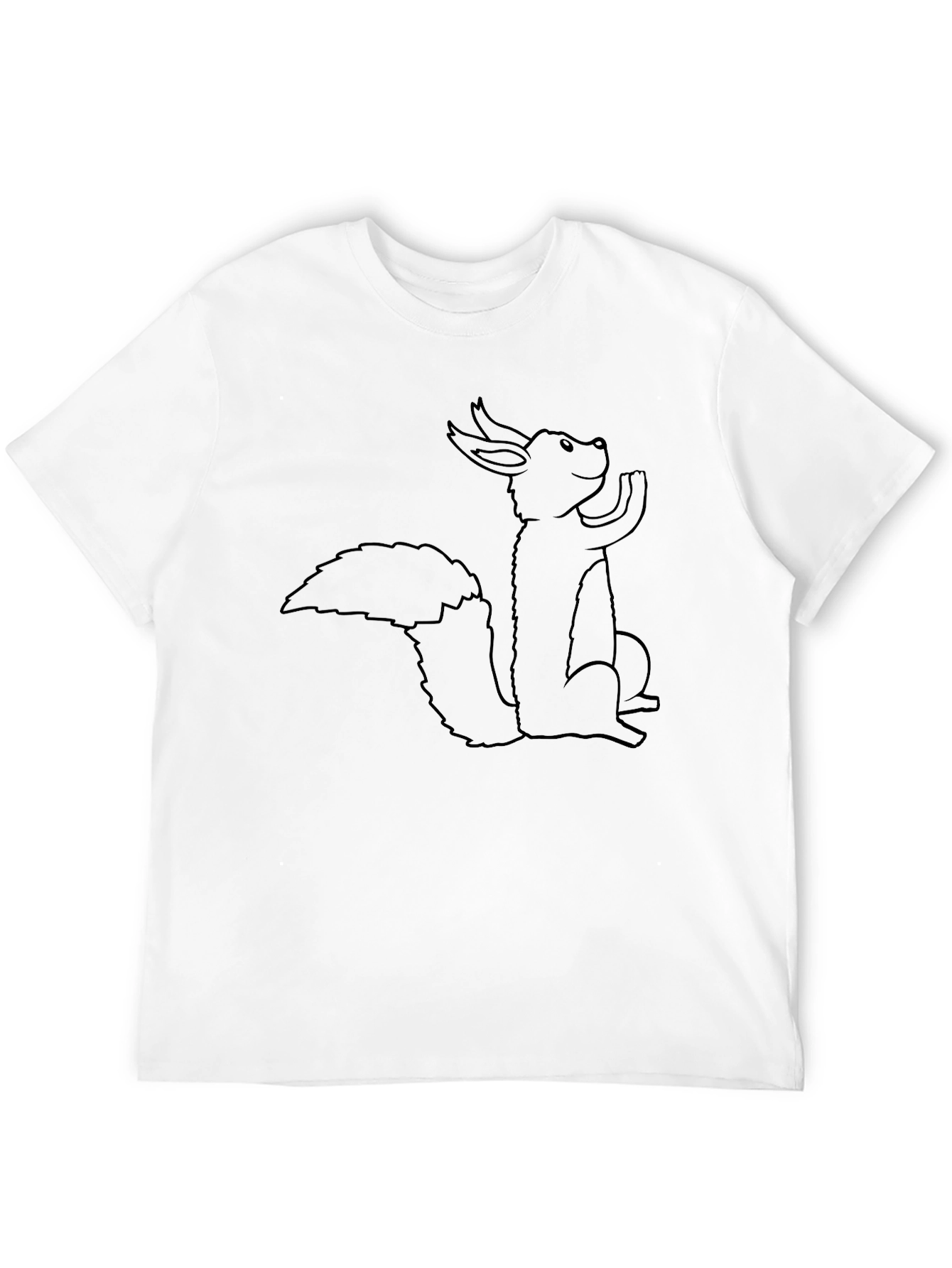 Stylish Black T-Shirt with Fox Graphic