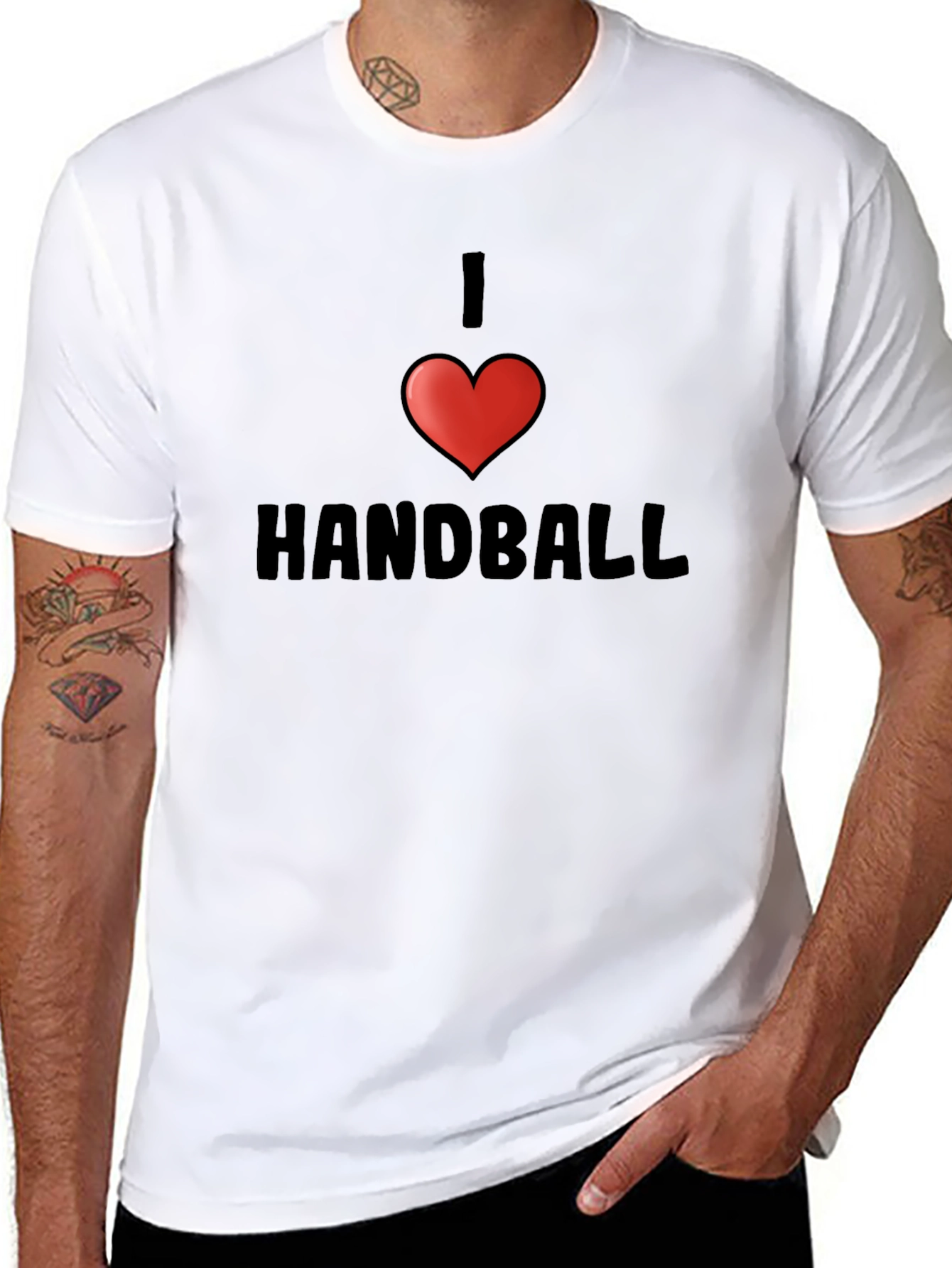 I Love Handball Black T-Shirt