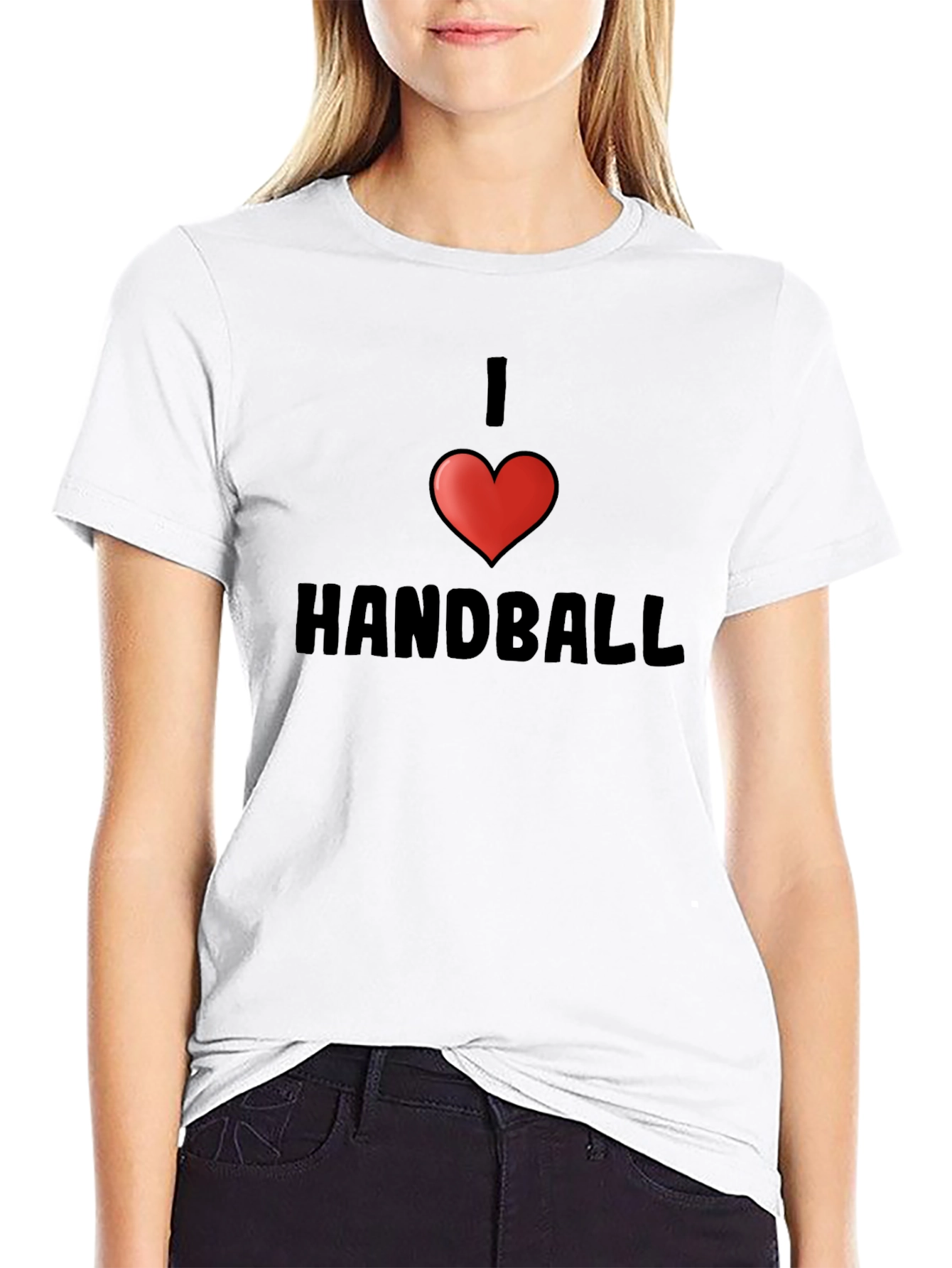 I Love Handball Black T-Shirt