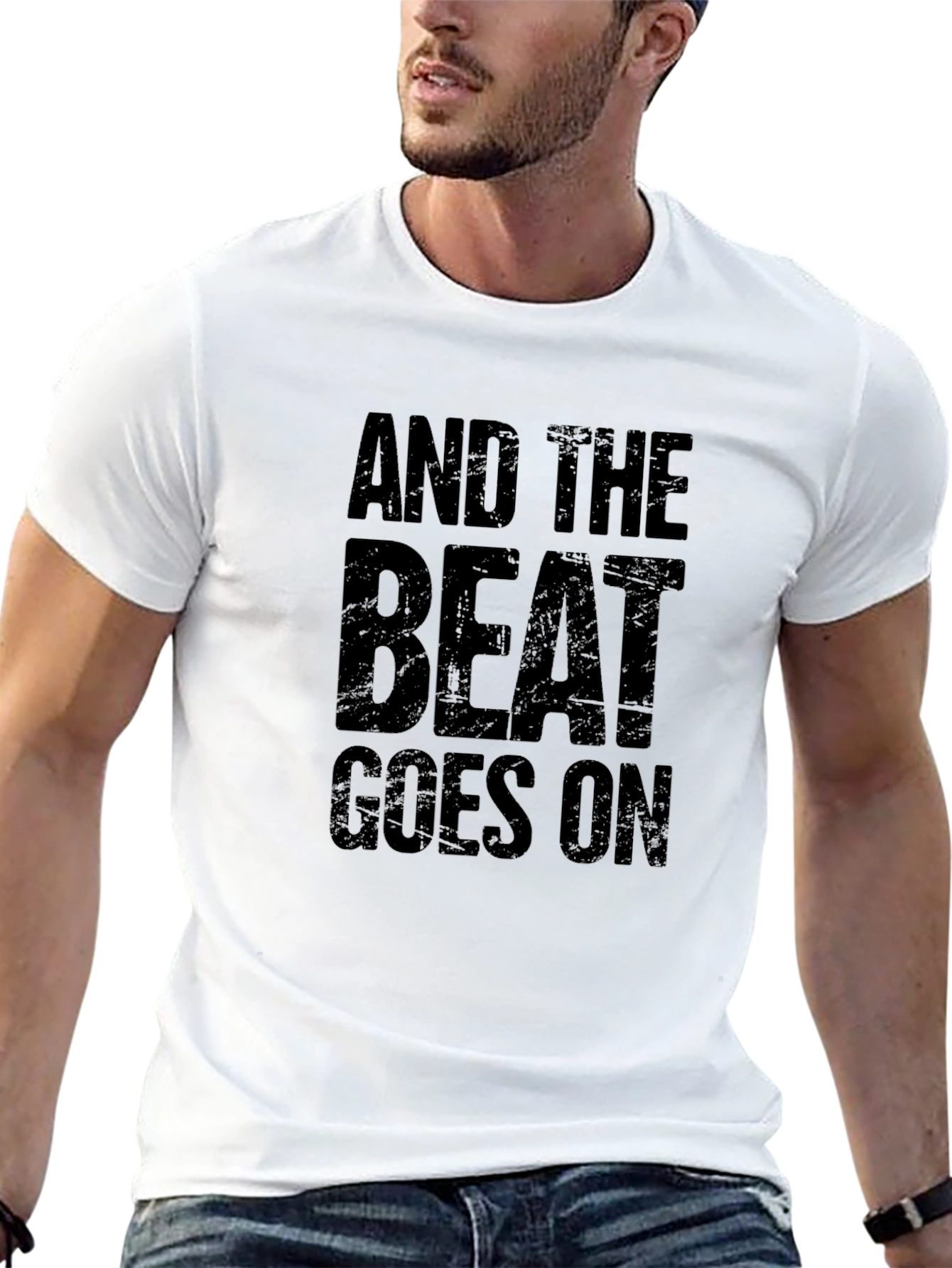 And The Beat Goes On Graphic Tee - Black