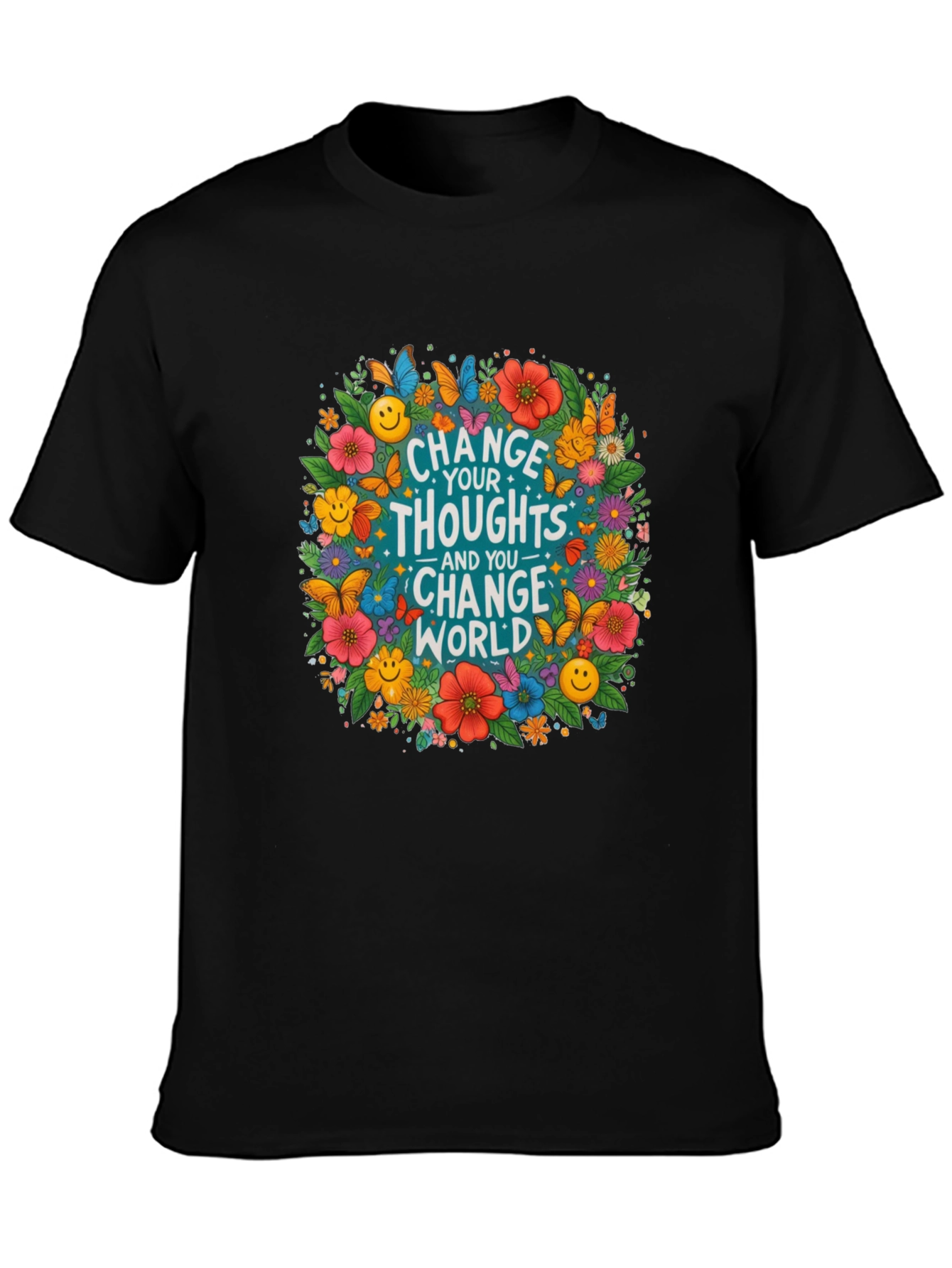 Floral Change Your Thoughts T-Shirt