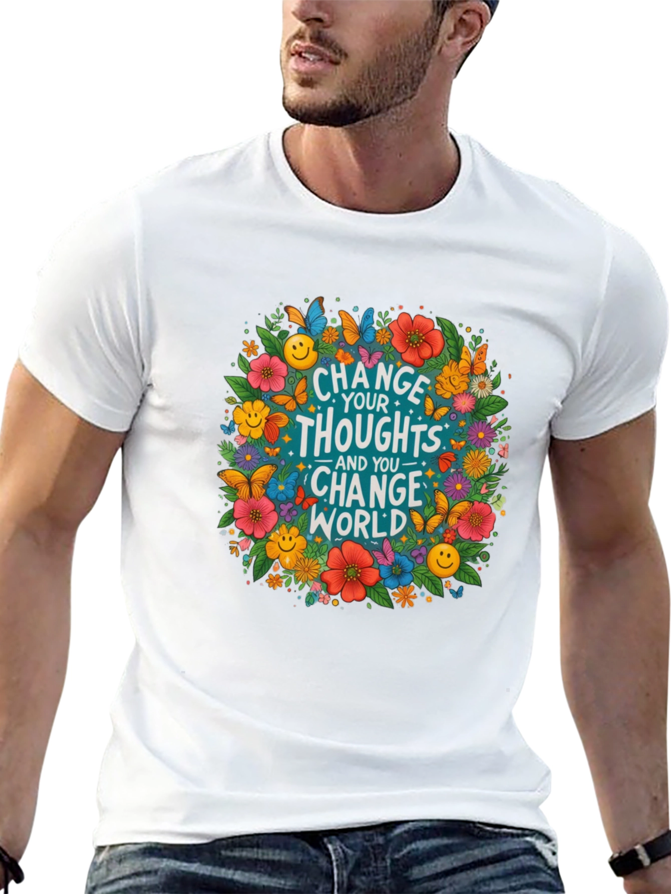Floral Change Your Thoughts T-Shirt