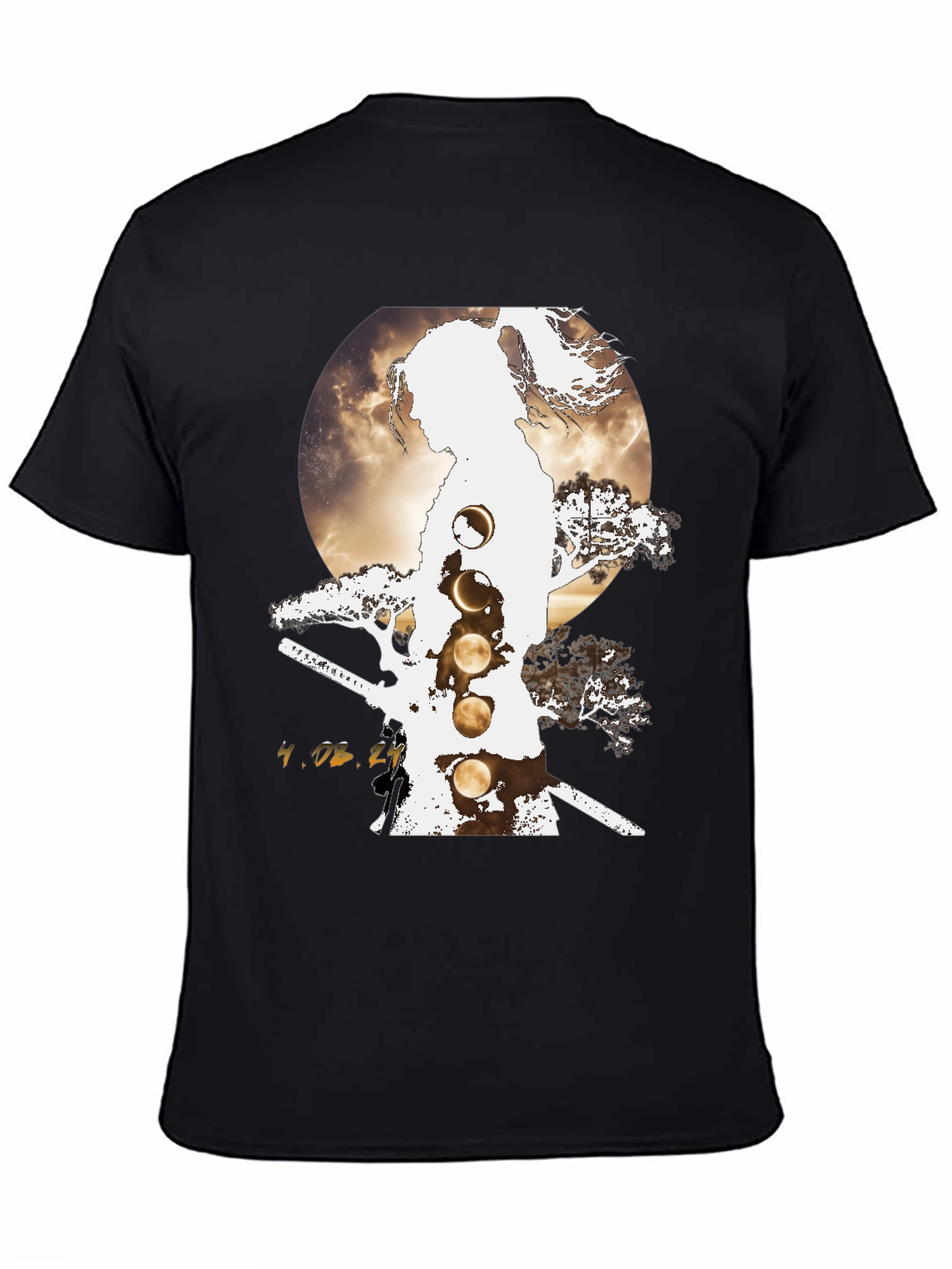 Samurai Moon Phases Graphic Tee