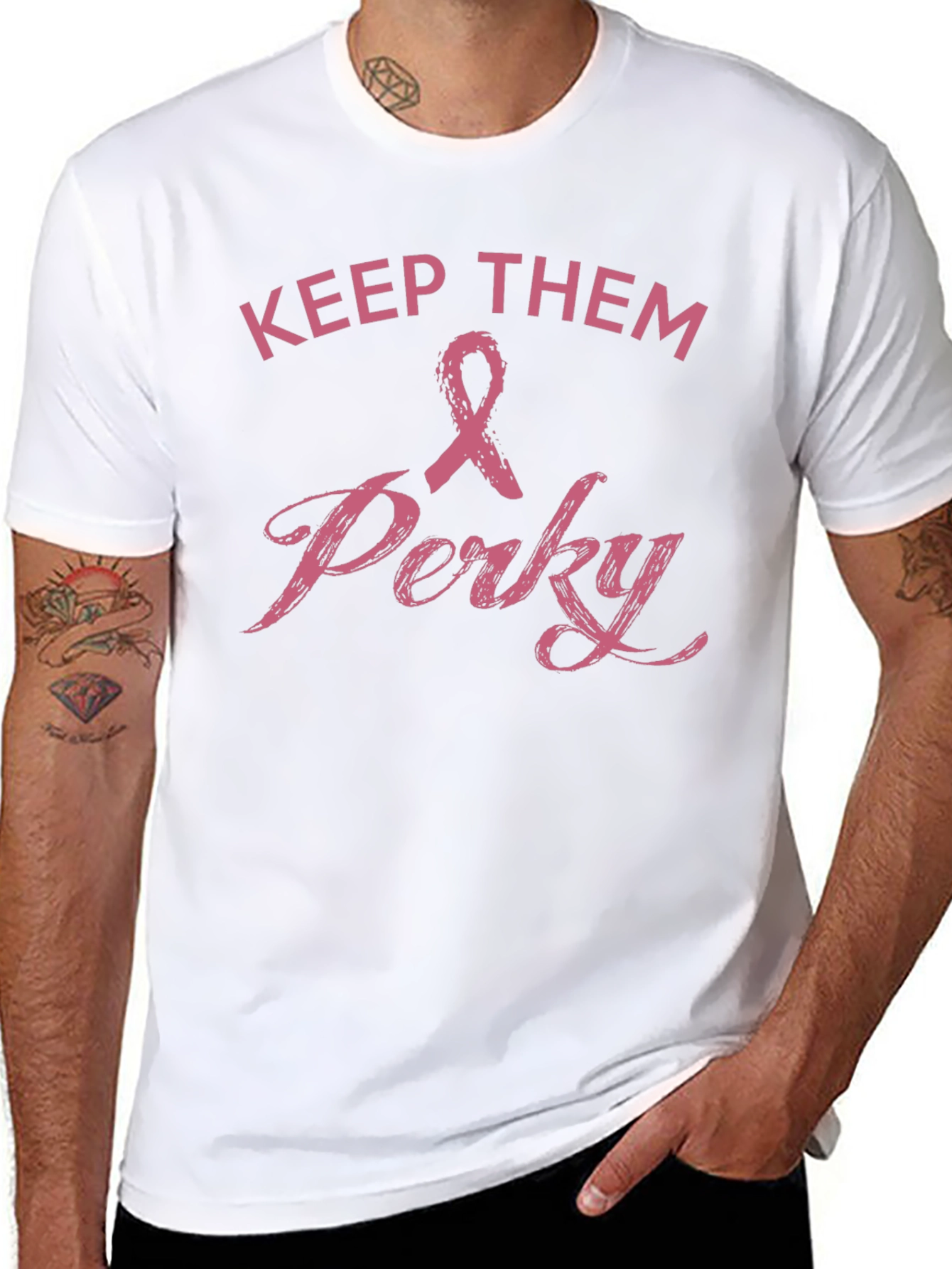 Keep Them Perky Breast Cancer Awareness T-Shirt