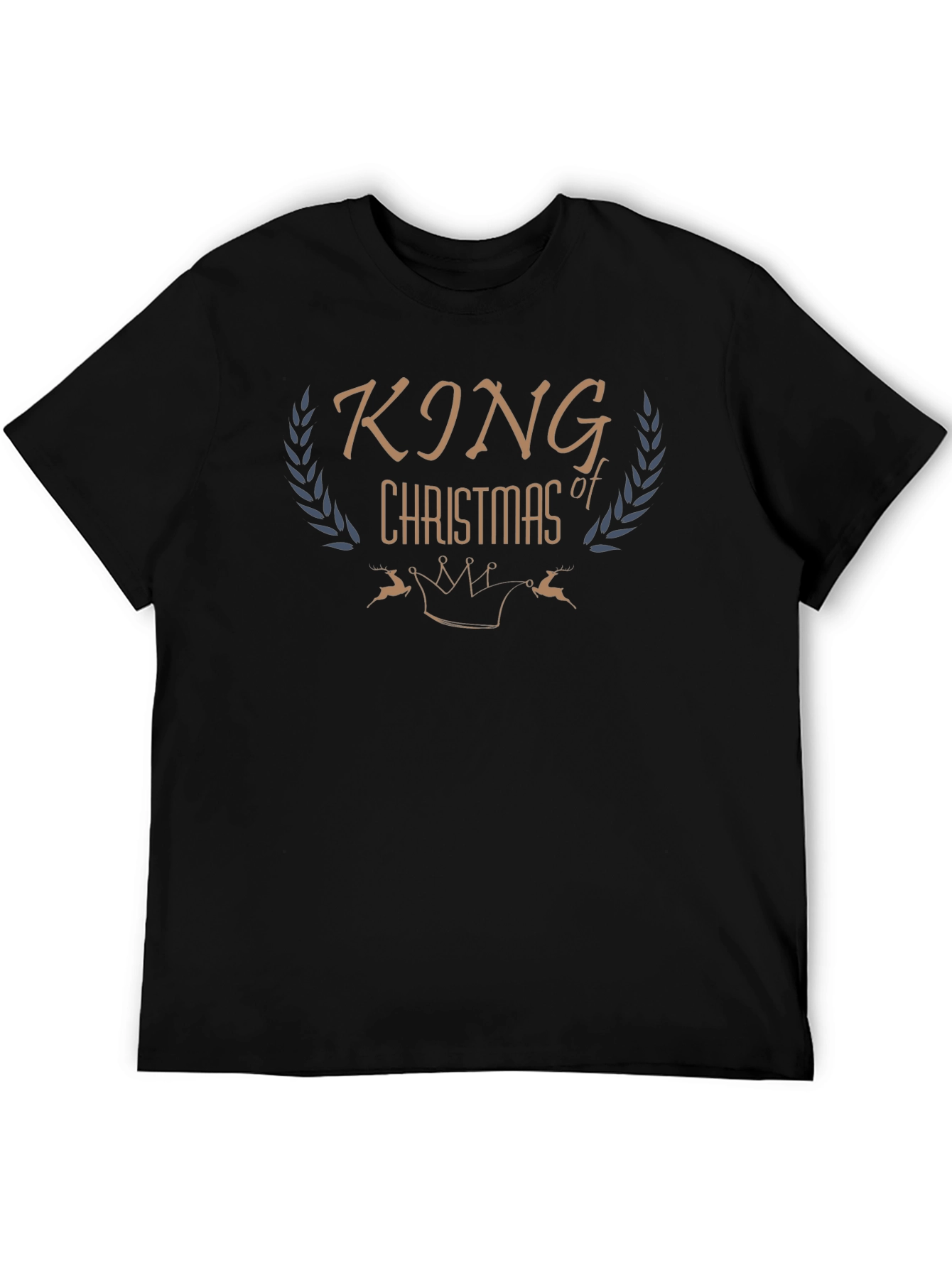 King of Christmas Black Graphic Tee