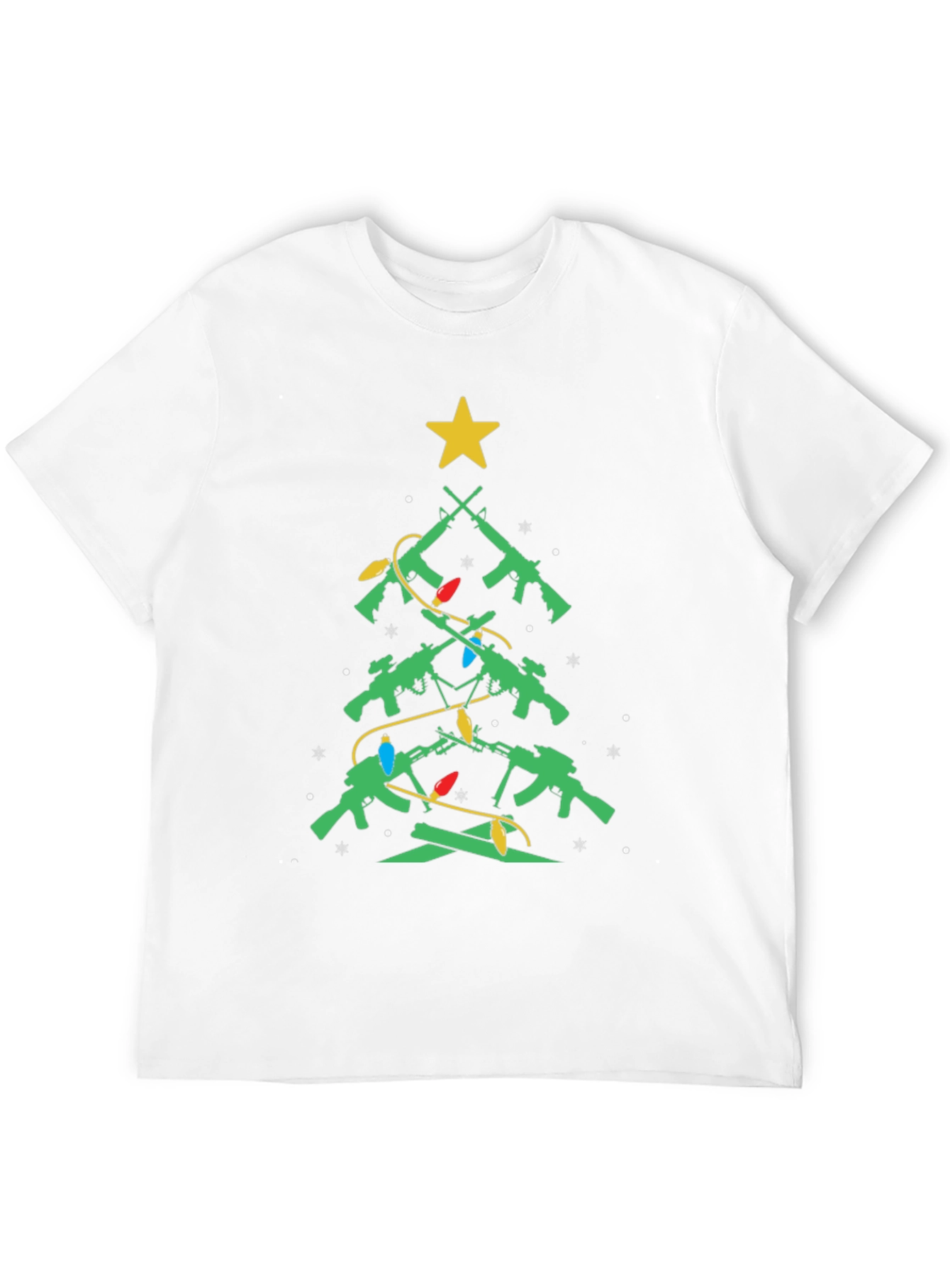 Festive Firearms Christmas Tree Graphic T-Shirt