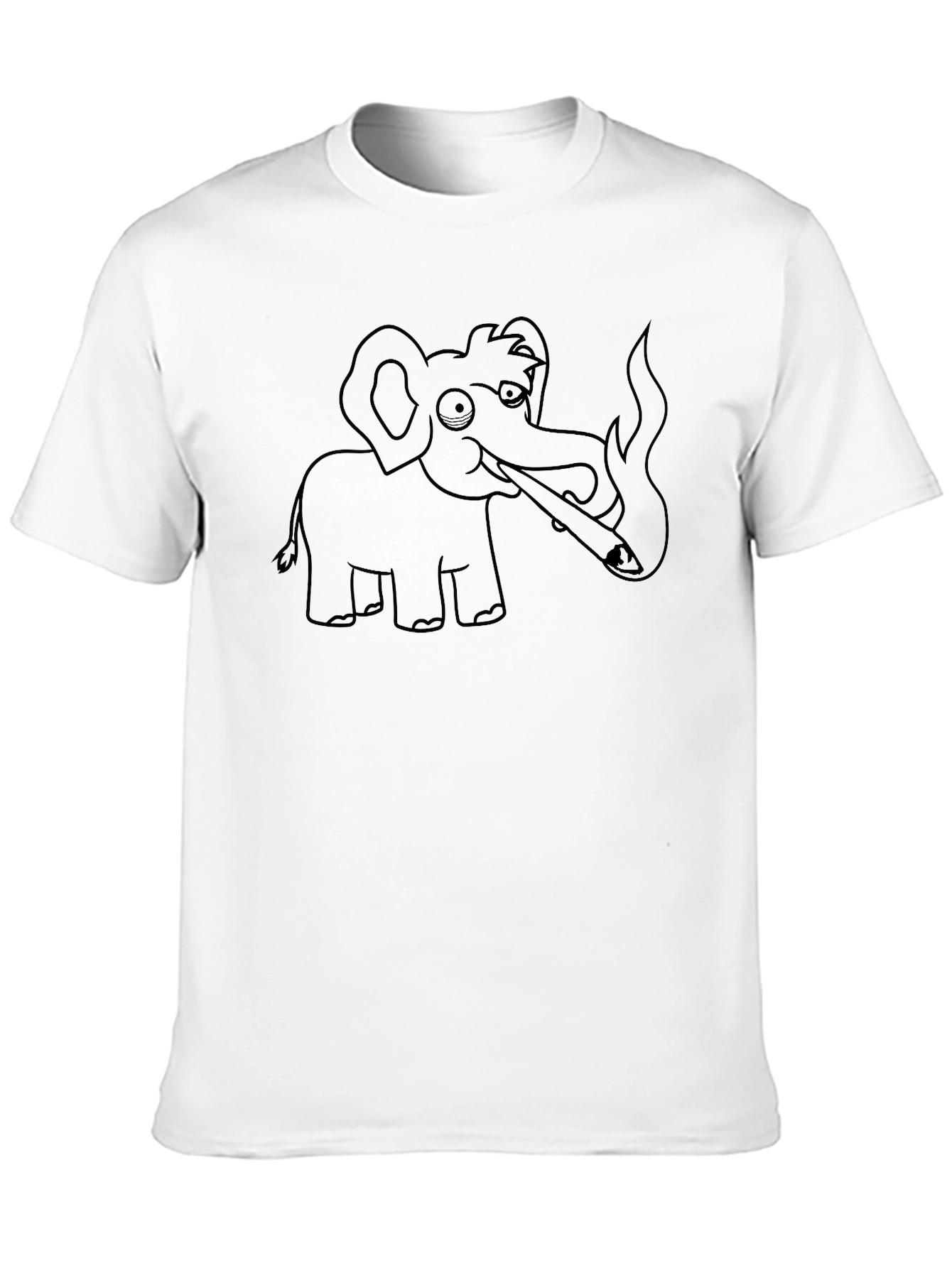 Elephant Cartoon Graphic T-Shirt