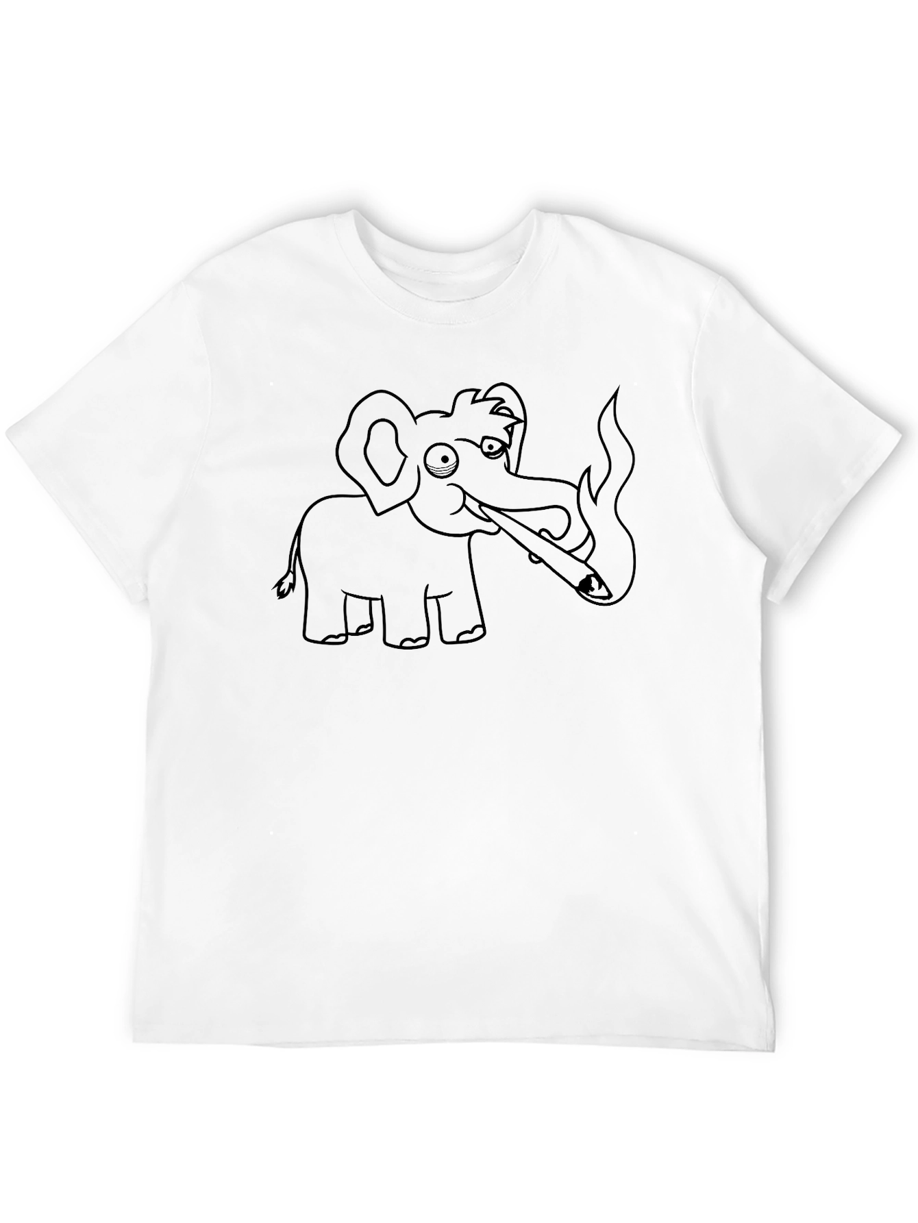 Elephant Cartoon Graphic T-Shirt