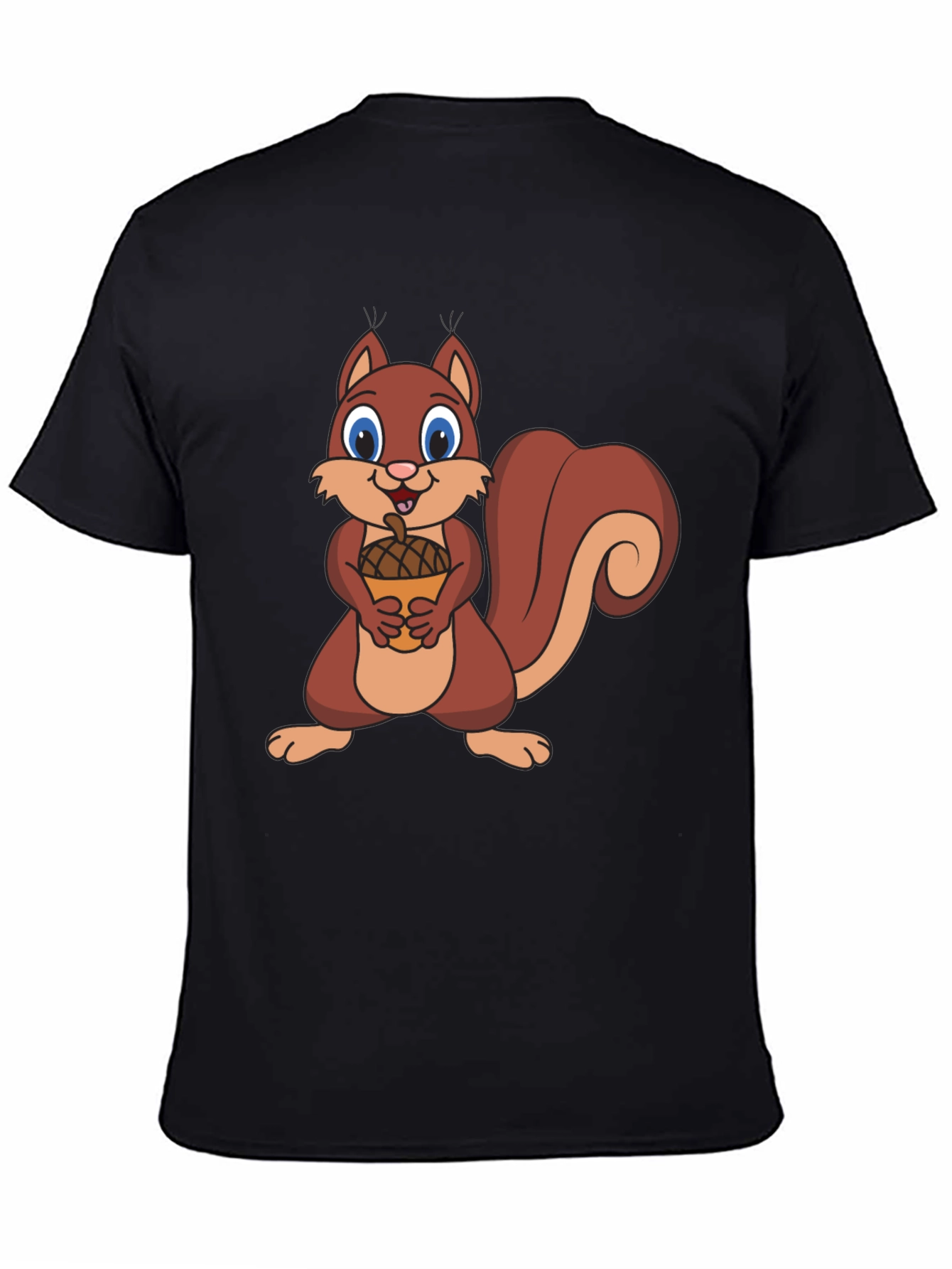 Squirrel Holding Acorn Graphic T-Shirt