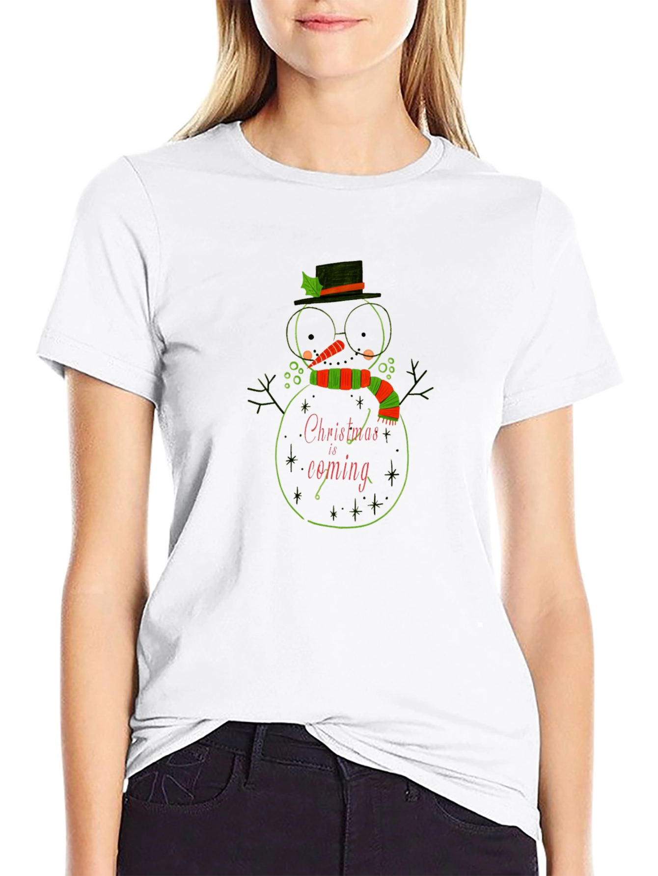 Christmas Snowman T-Shirt - Holiday Graphic Tee
