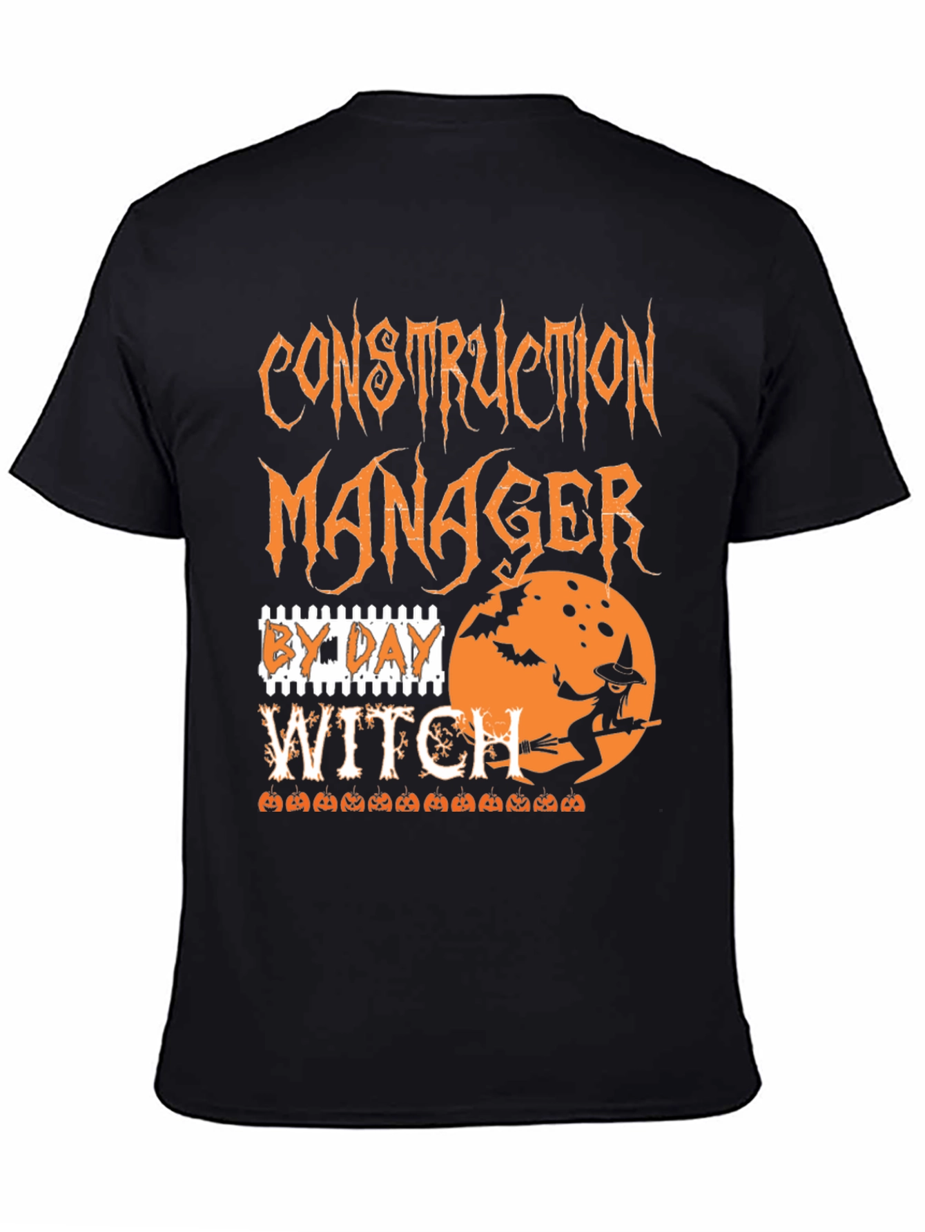 Construction Manager Witch Halloween T-Shirt