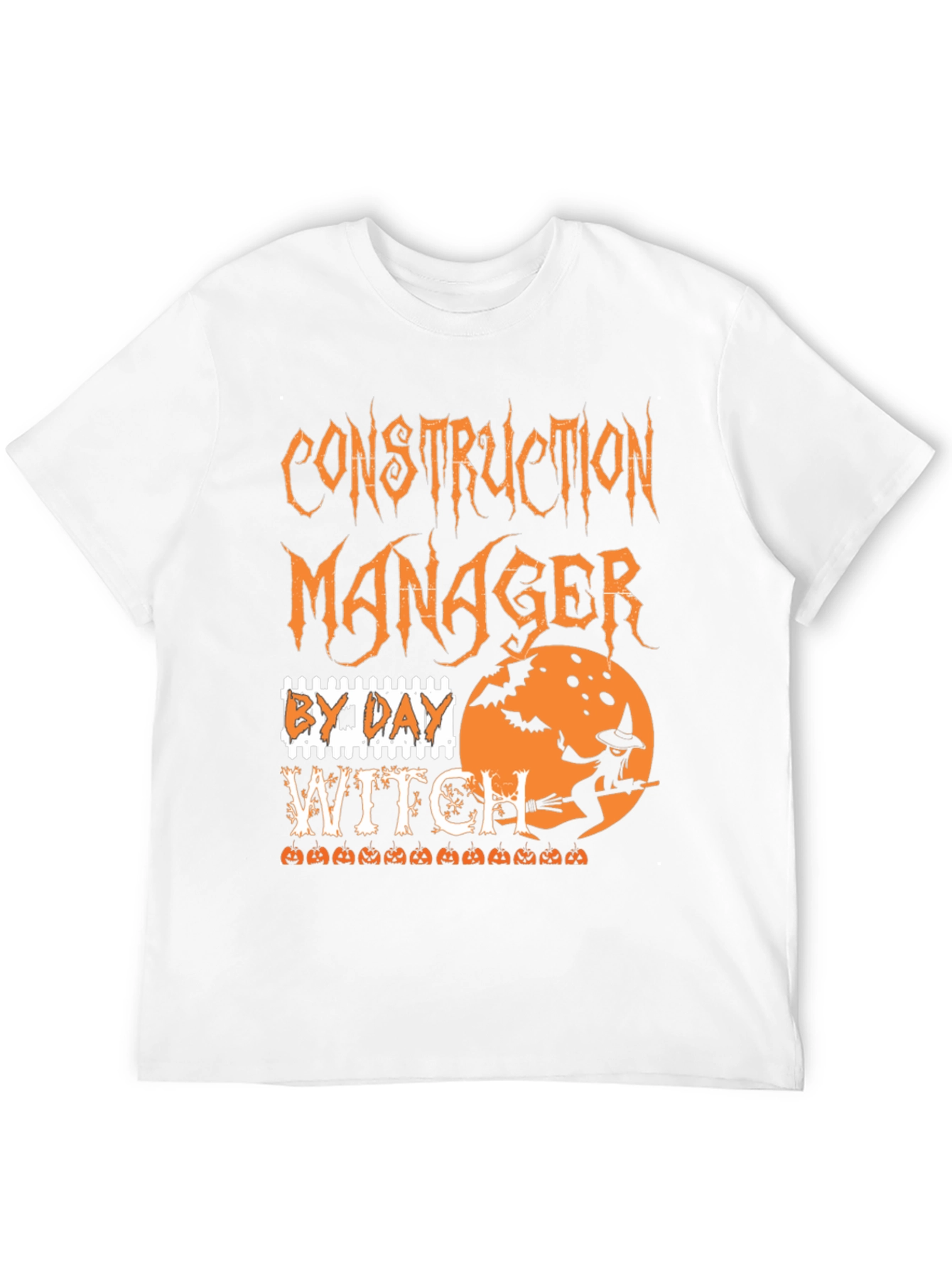 Construction Manager Witch Halloween T-Shirt