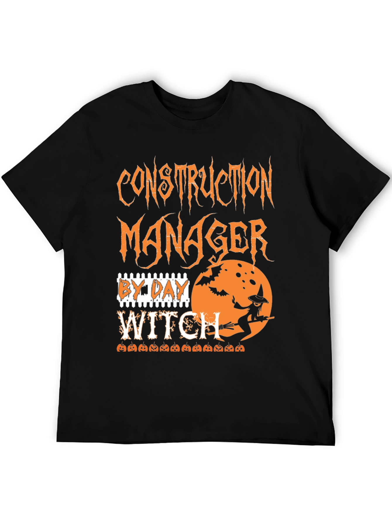 Construction Manager Witch Halloween T-Shirt