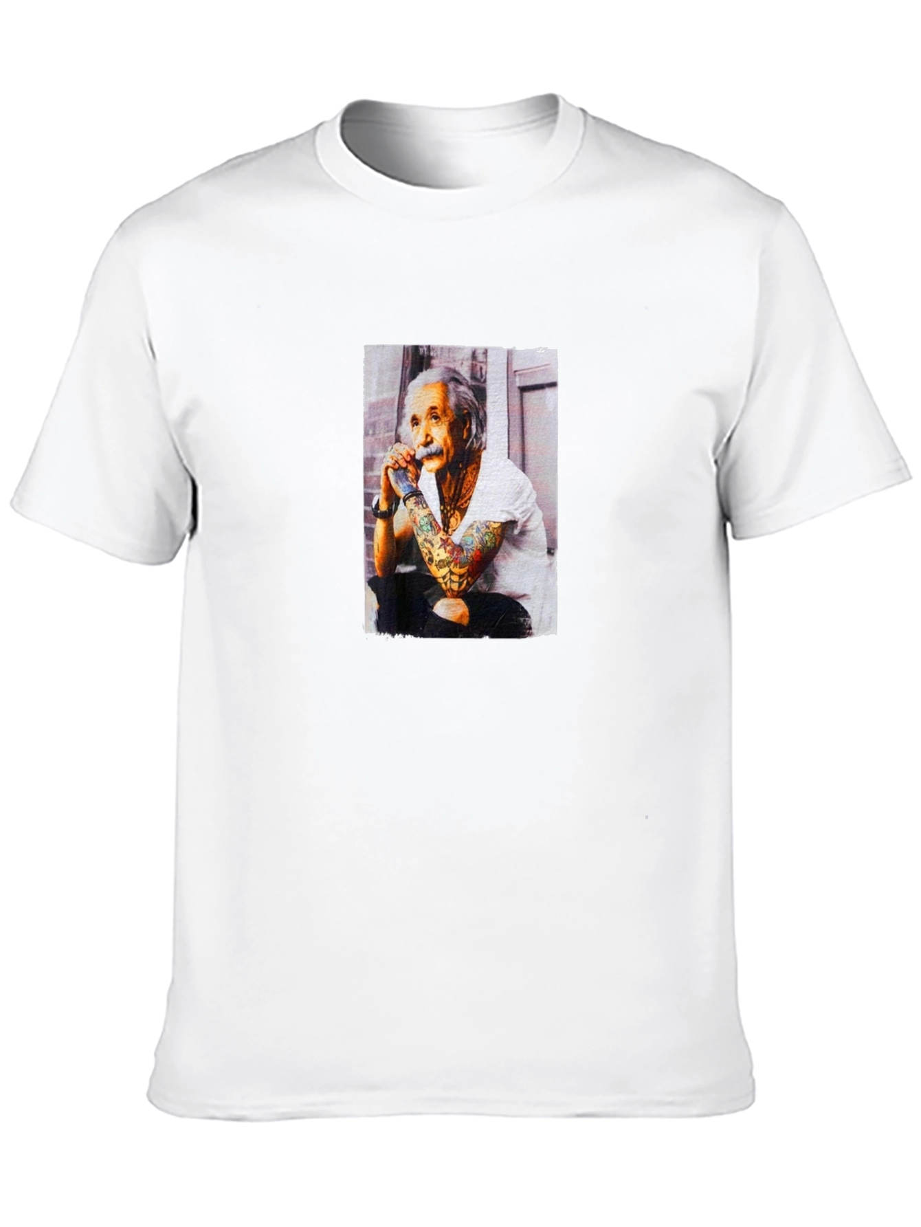 Tattooed Einstein Graphic Tee - Black