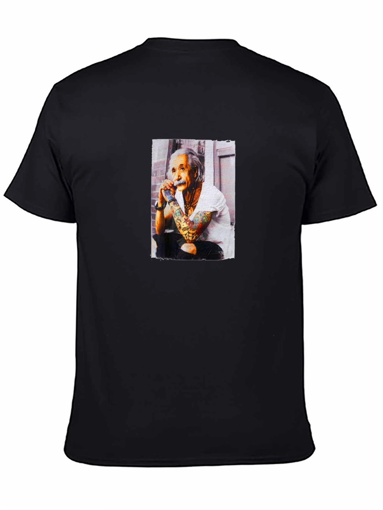 Tattooed Einstein Graphic Tee - Black