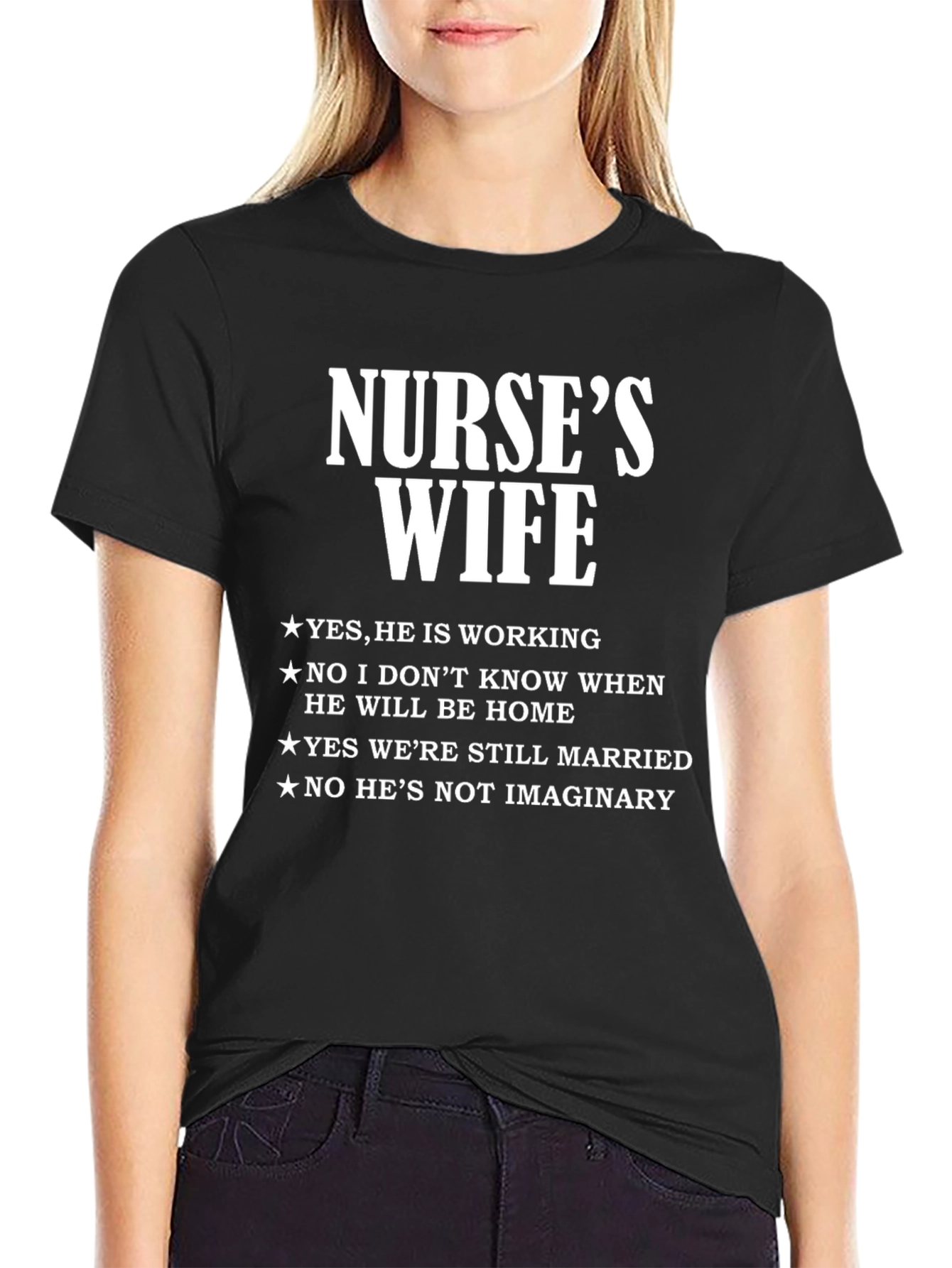 Nurses Wife Graphic T-Shirt - Novelty Tee