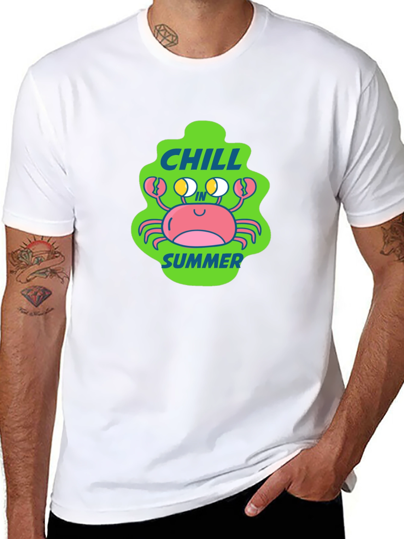 Chill Crab Summer Black T-Shirt