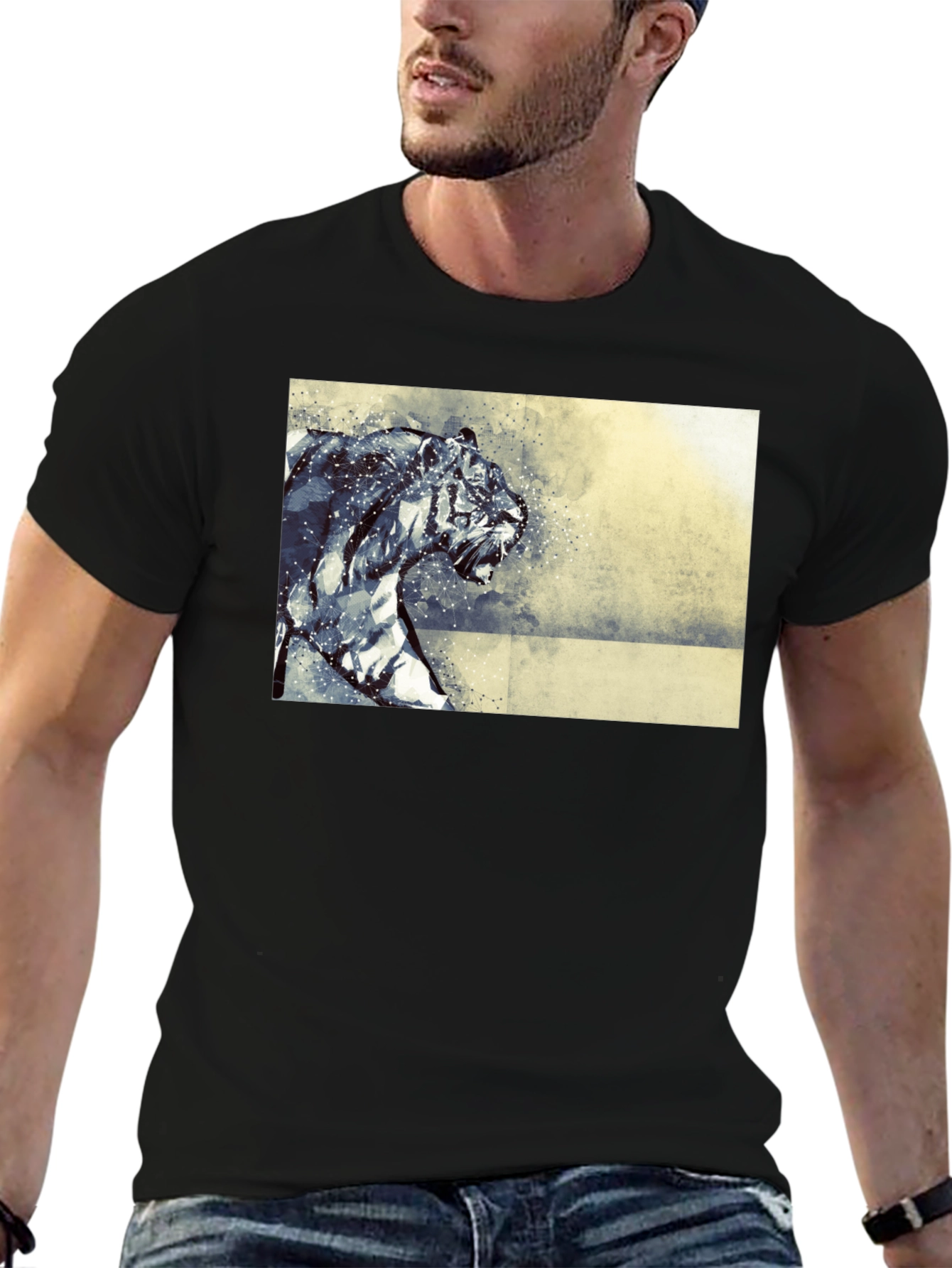 Tiger Graphic Black T-Shirt