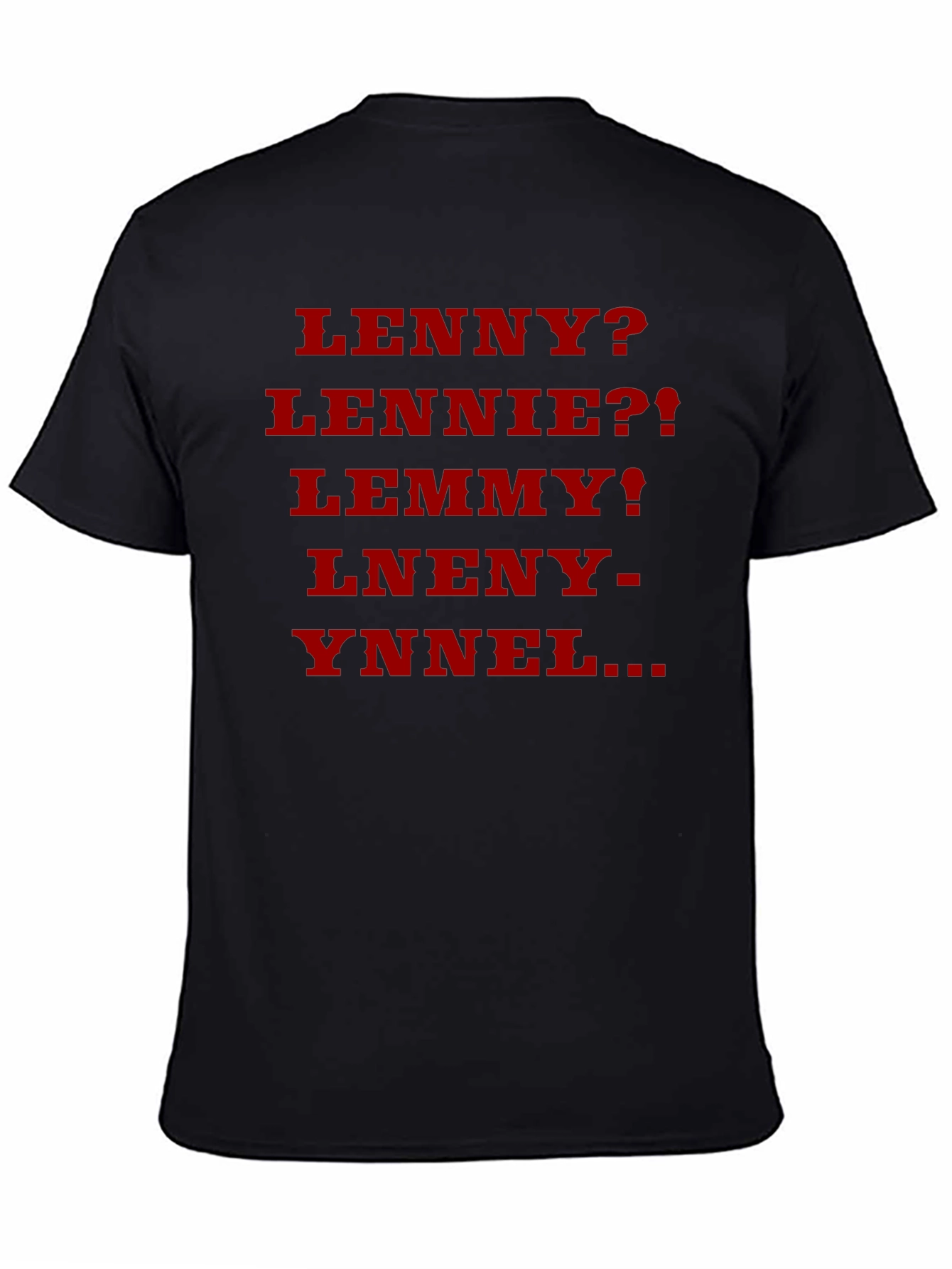 Lenny? Parody T-Shirt - Black Cotton Blend