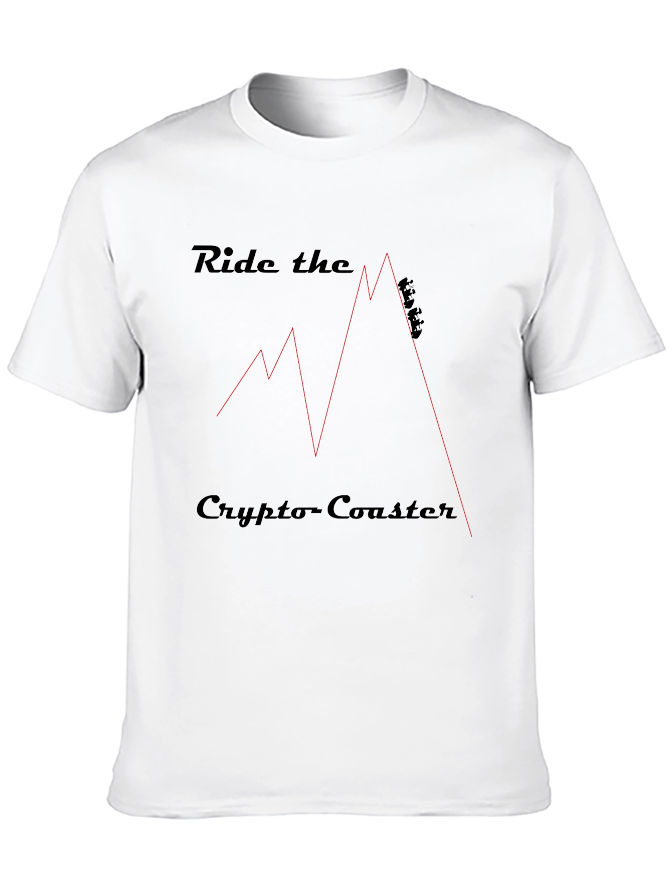 Ride the Crypto Coaster Graphic Tee - Black
