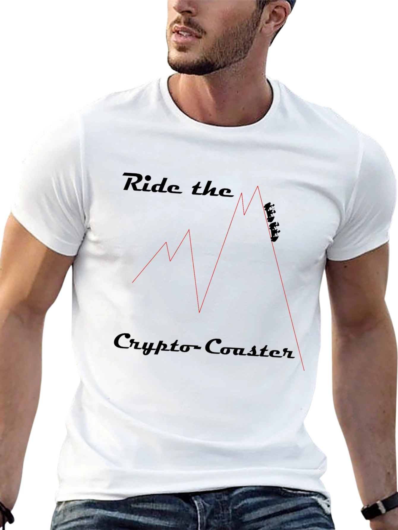 Ride the Crypto Coaster Graphic Tee - Black