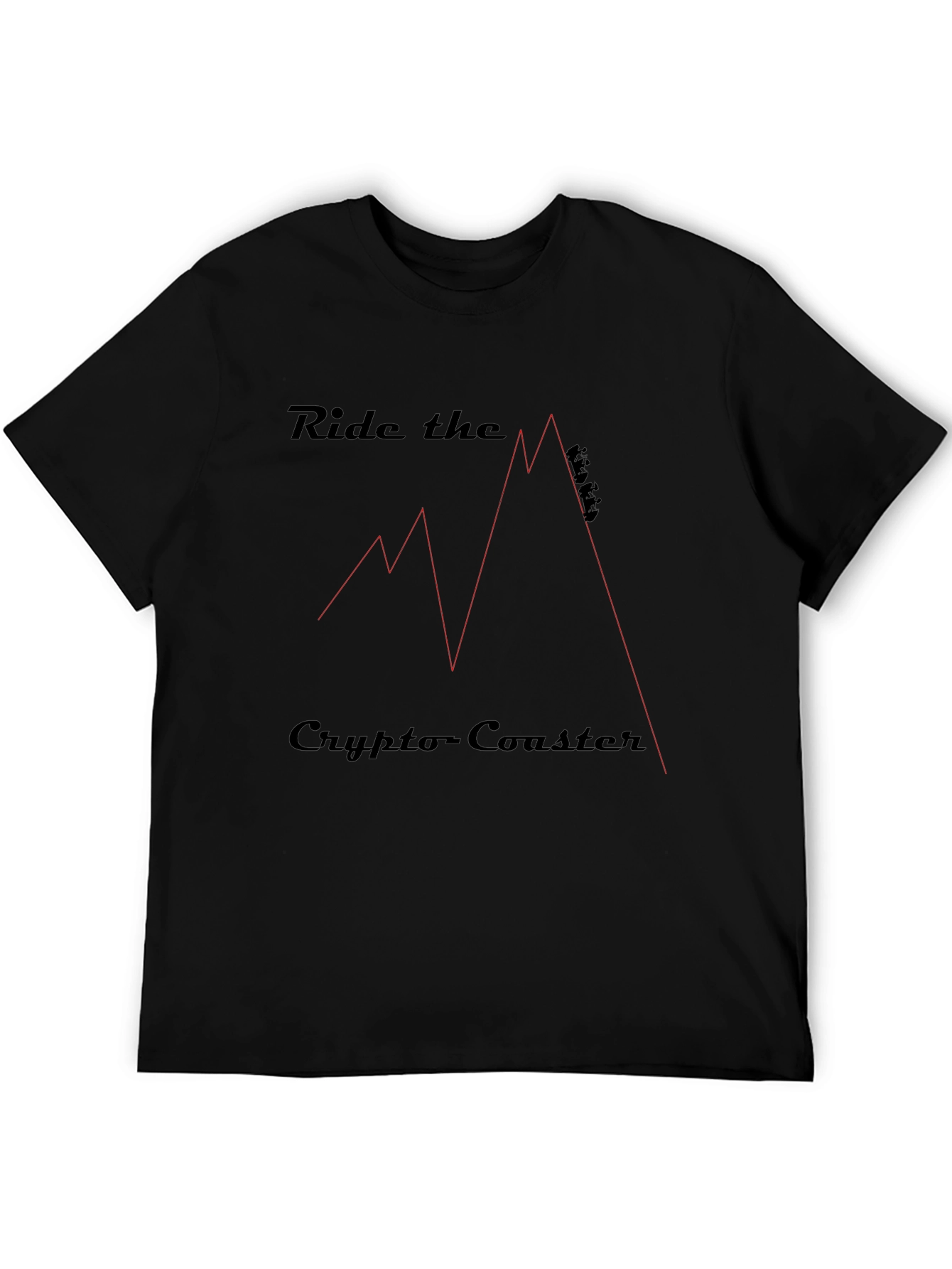 Ride the Crypto Coaster Graphic Tee - Black