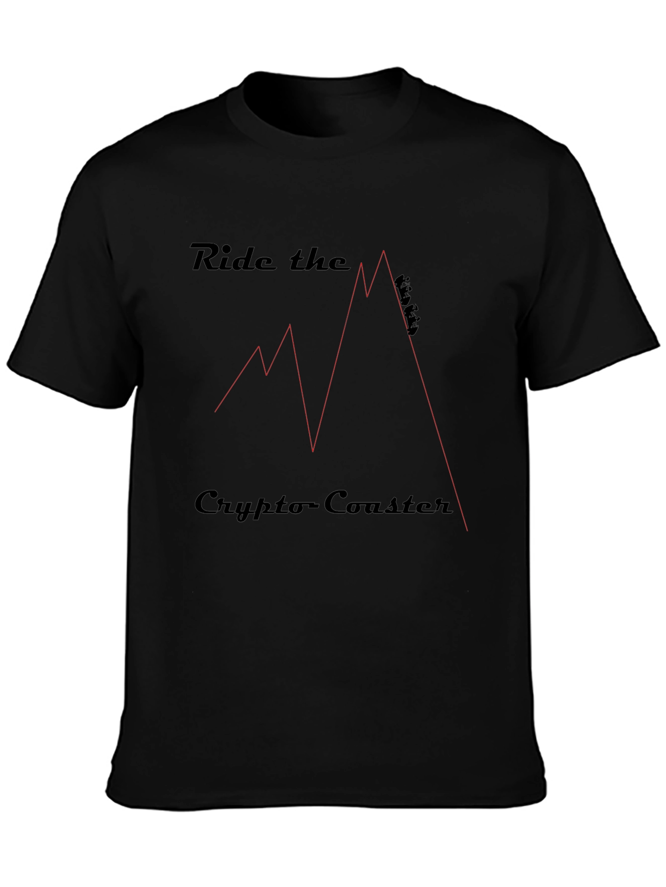 Ride the Crypto Coaster Graphic Tee - Black