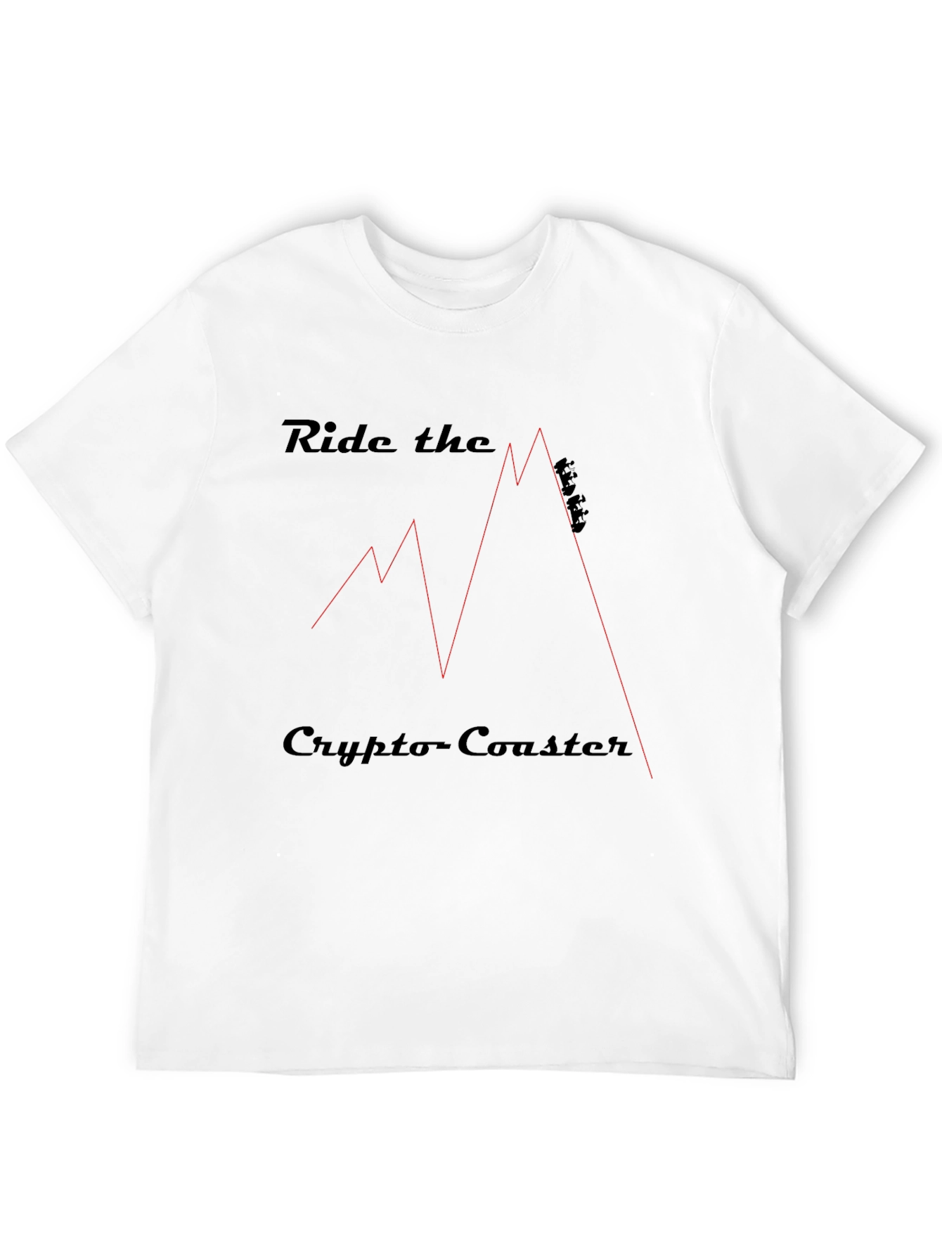 Ride the Crypto Coaster Graphic Tee - Black