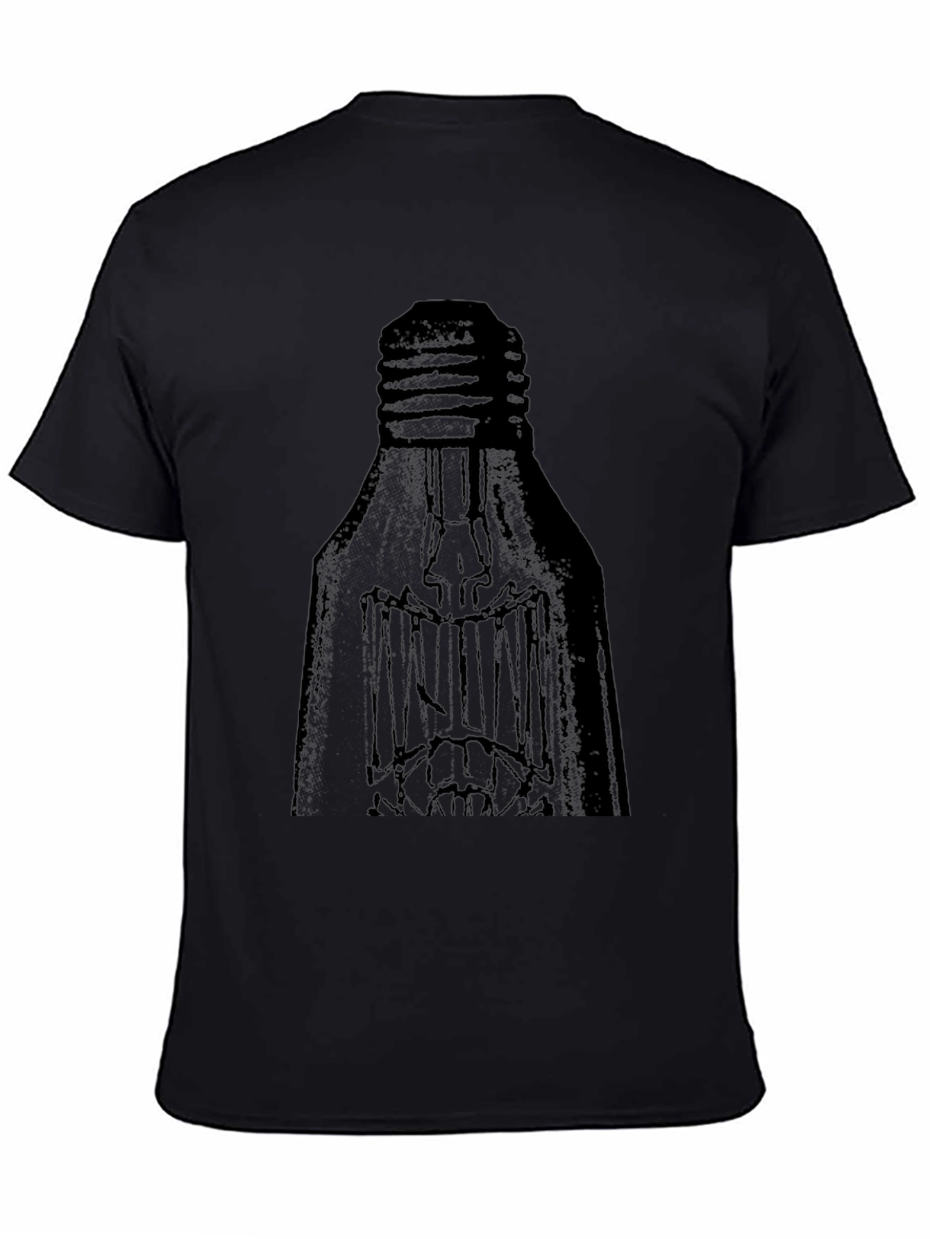 Mens Black T-Shirt with Light Bulb Design
