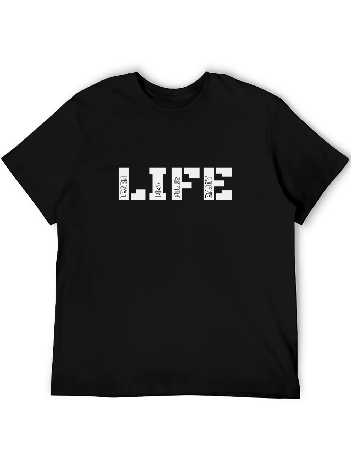 Inspirational LIFE Black Graphic Tee