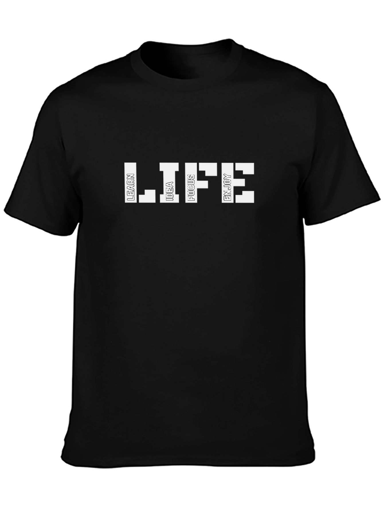 Inspirational LIFE Black Graphic Tee