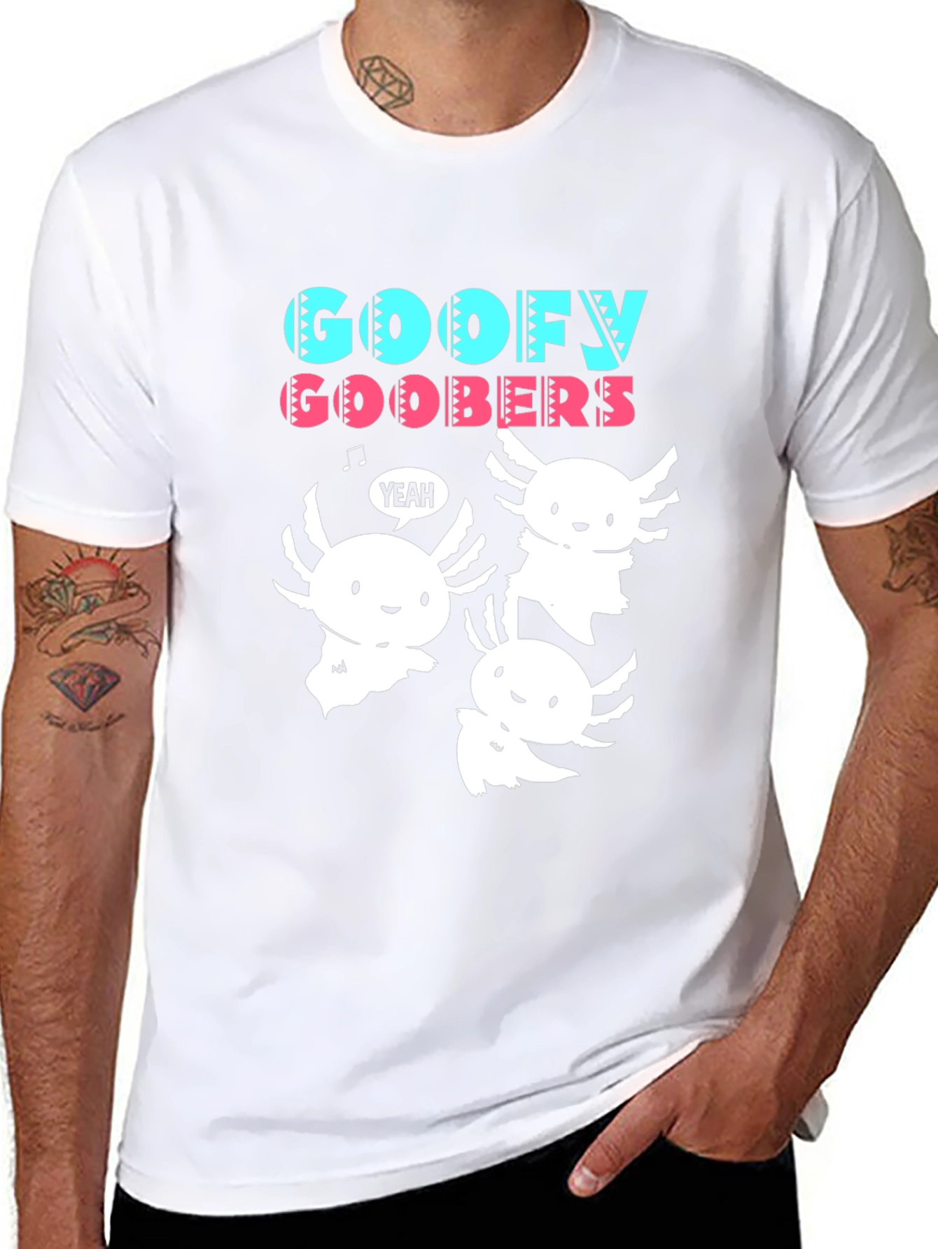Goofy Goobers Axolotl Black T-Shirt