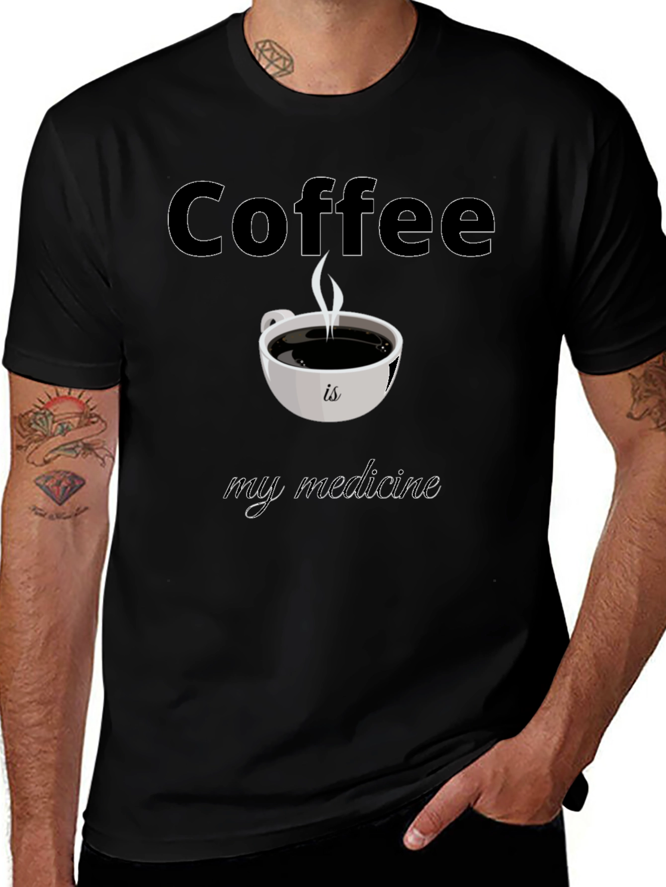 Coffee is My Medicine T-Shirt - Black