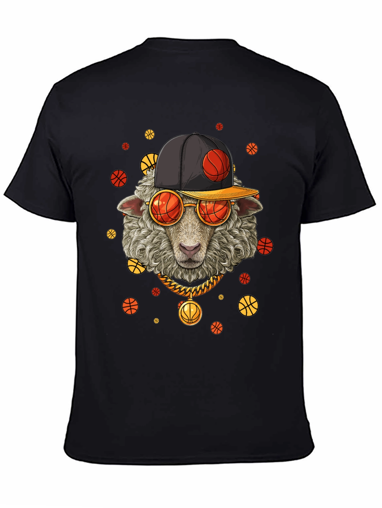 Basketball Sheep Graphic T-Shirt